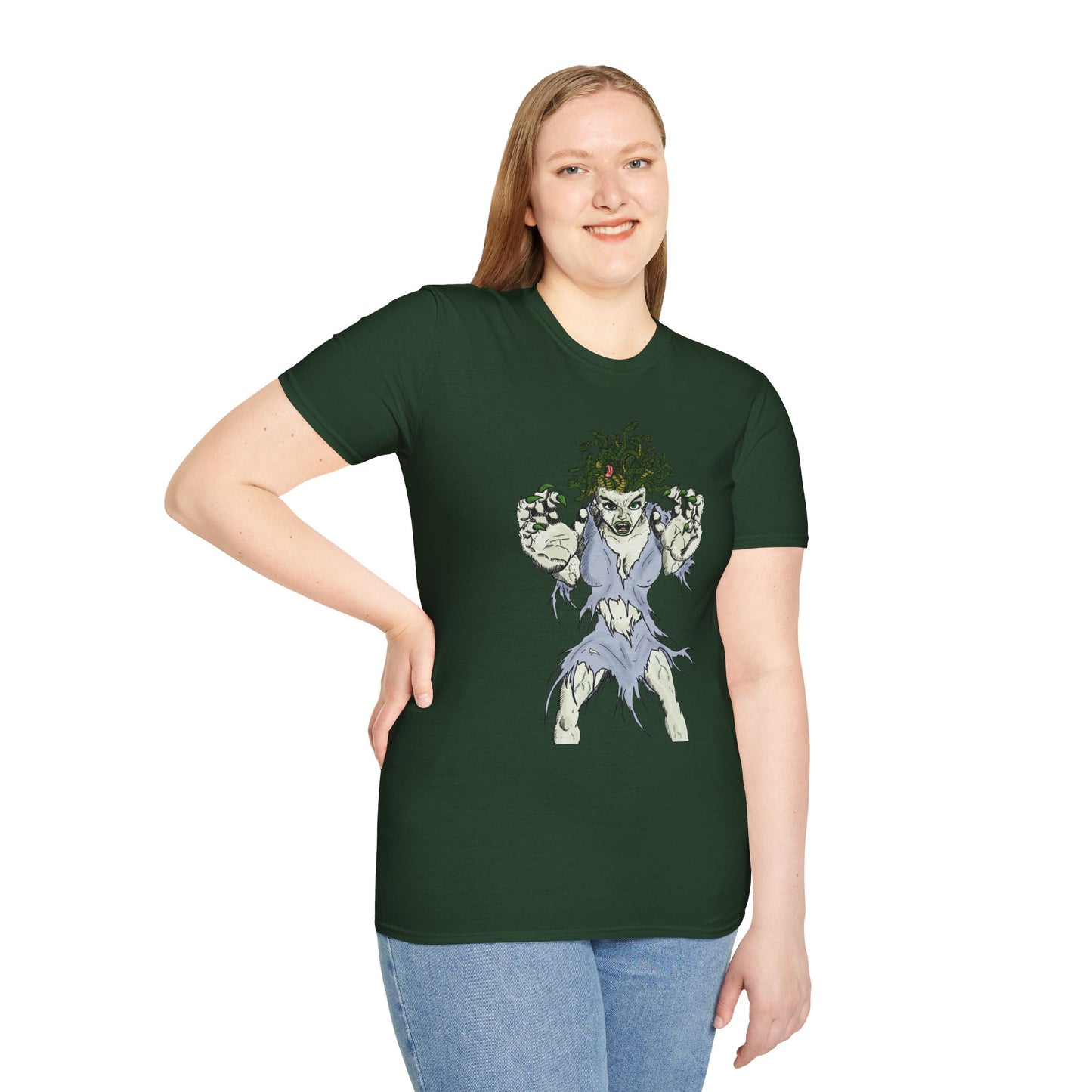 Medusa Assailing Unisex T-Shirt - Mythological Monster Dalyn Viker Art