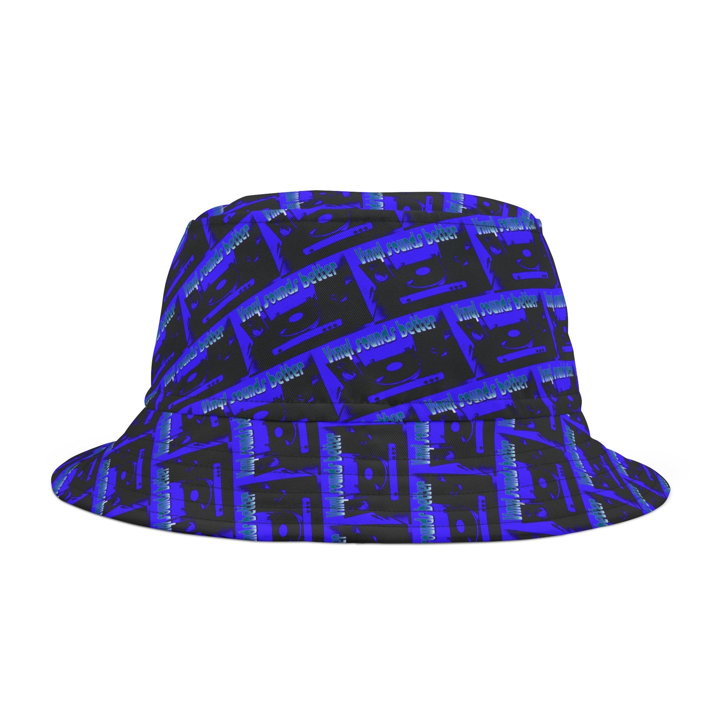 Vinyl Sounds Better Pattern Bucket Hat, Cool Summer Hat, Trendy Accessory for Music Lovers, Festival Gear, Unisex Bucket Hat