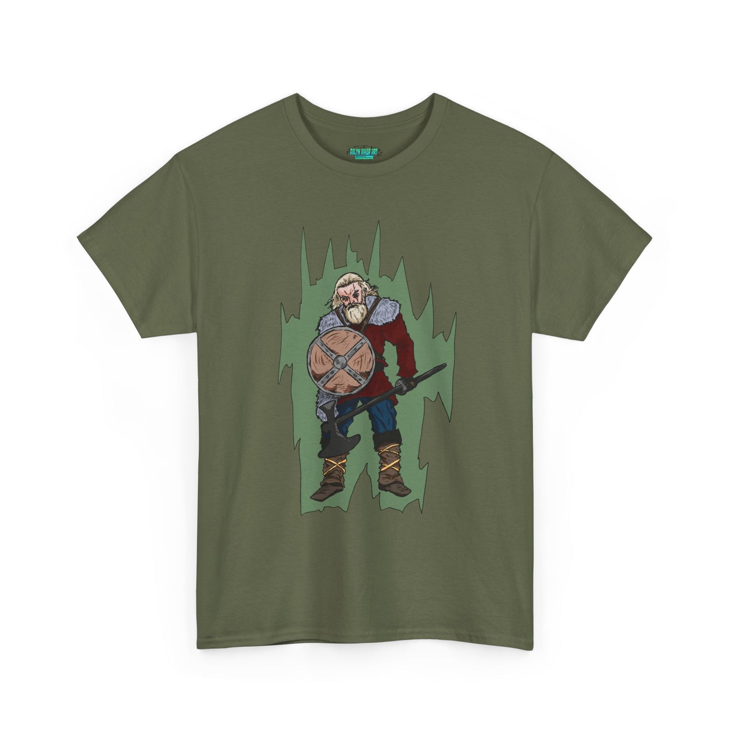 Epic Warrior Graphic Tee, Unisex Heavy Cotton Shirt, Casual Wear, Gamer Gift, Medieval Art Clothing, Battle Theme Fashion