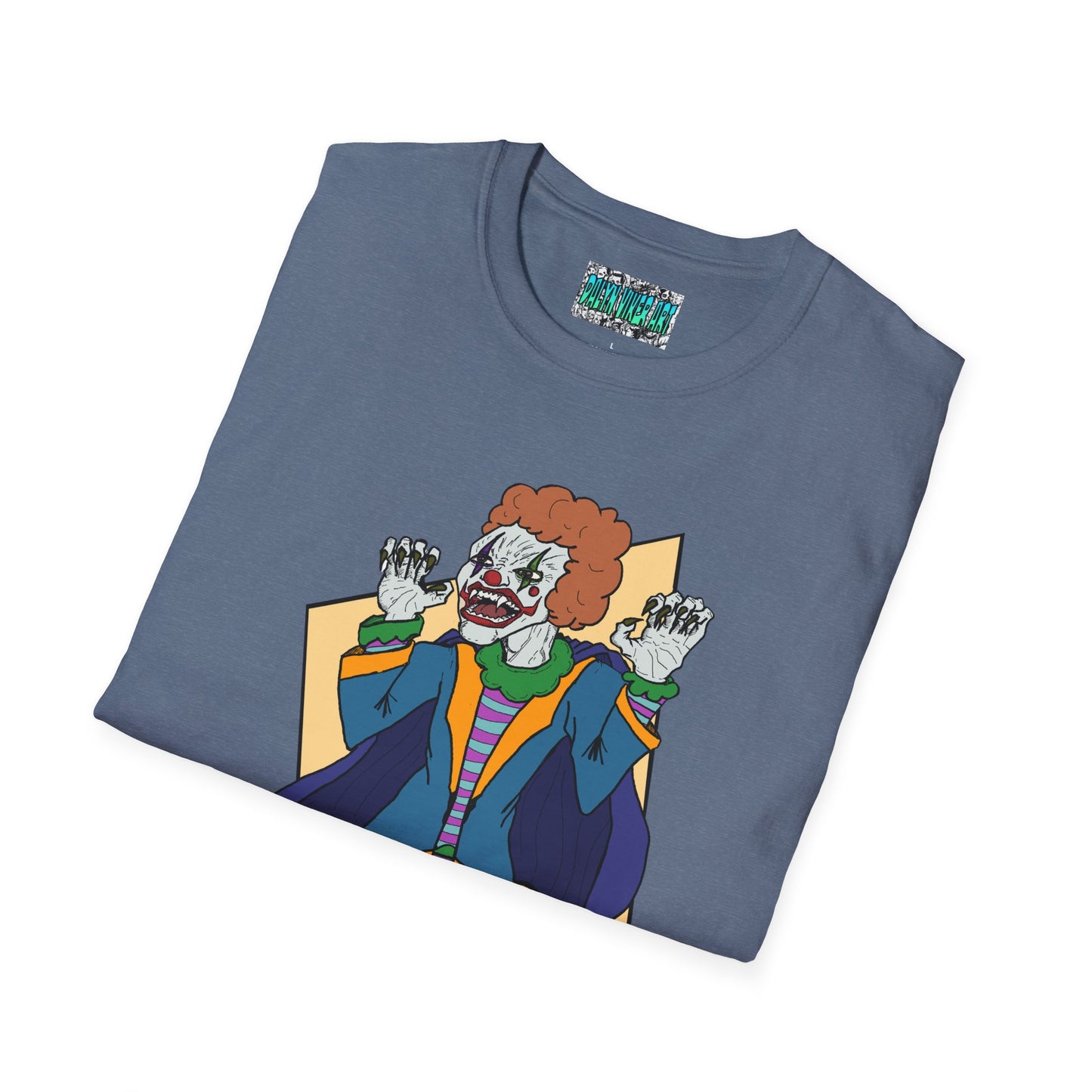 Vampire Clown Unisex T-Shirt - Horror Funny Wacky Bloodsucker Devilish Tee