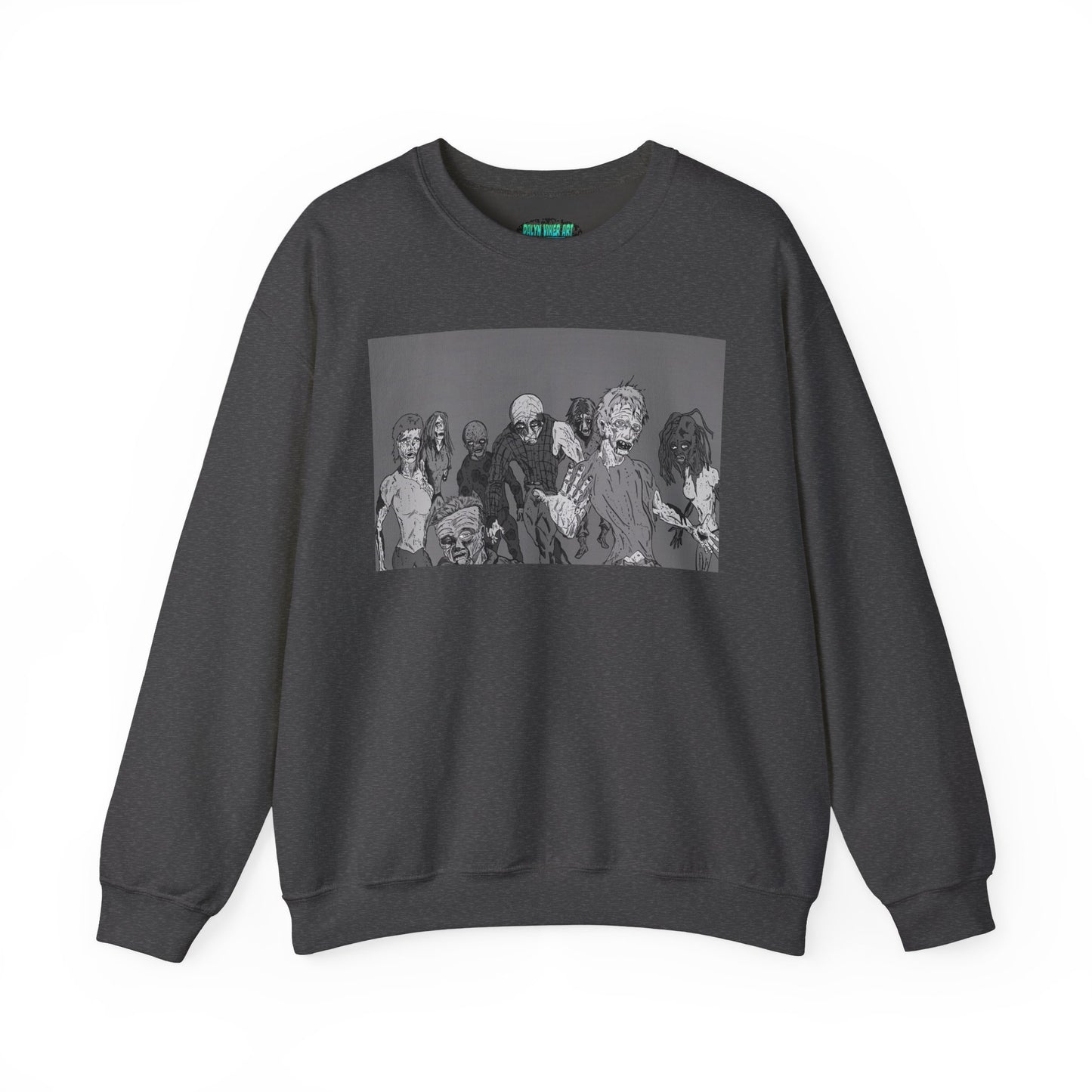 Vintage Zombie Horror Crewneck Sweatshirt - Unisex Heavy Blend™