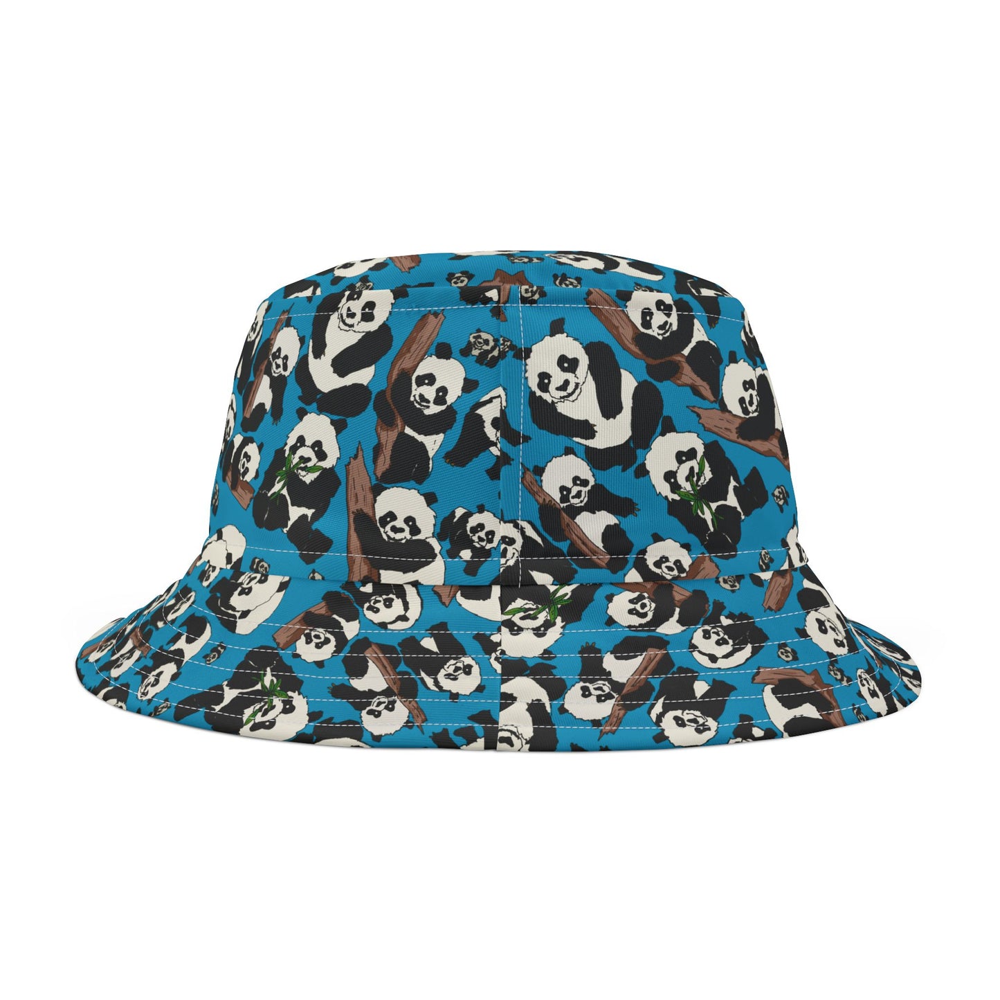 Panda Print Bucket Hat, Trendy Summer Hat, Animal Lover Gift, Casual Outdoor Accessory, Festival Headwear