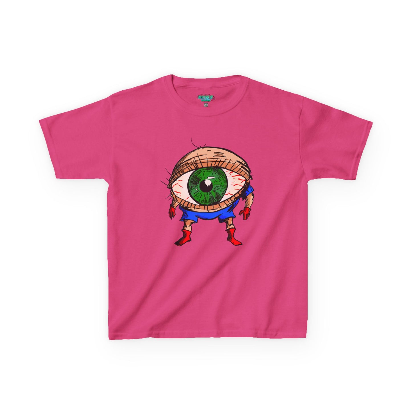 Terrif-EYE-ing Whimsical Kids Heavy Cotton Tee with Eye Design