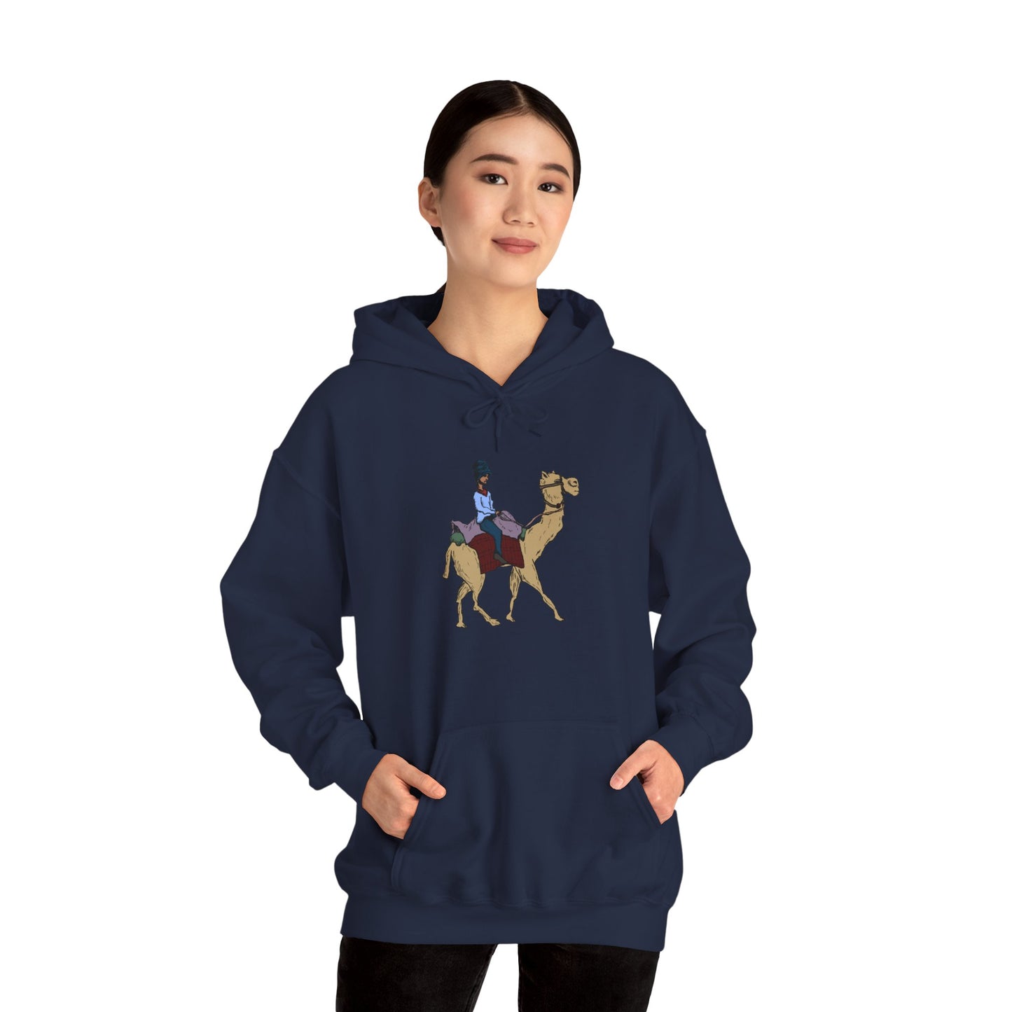 Camel Ride Hoodie, Cozy Unisex Pullover Sweatshirt, Fun Animal Lover Gift, Perfect for Travel & Adventure Enthusiasts