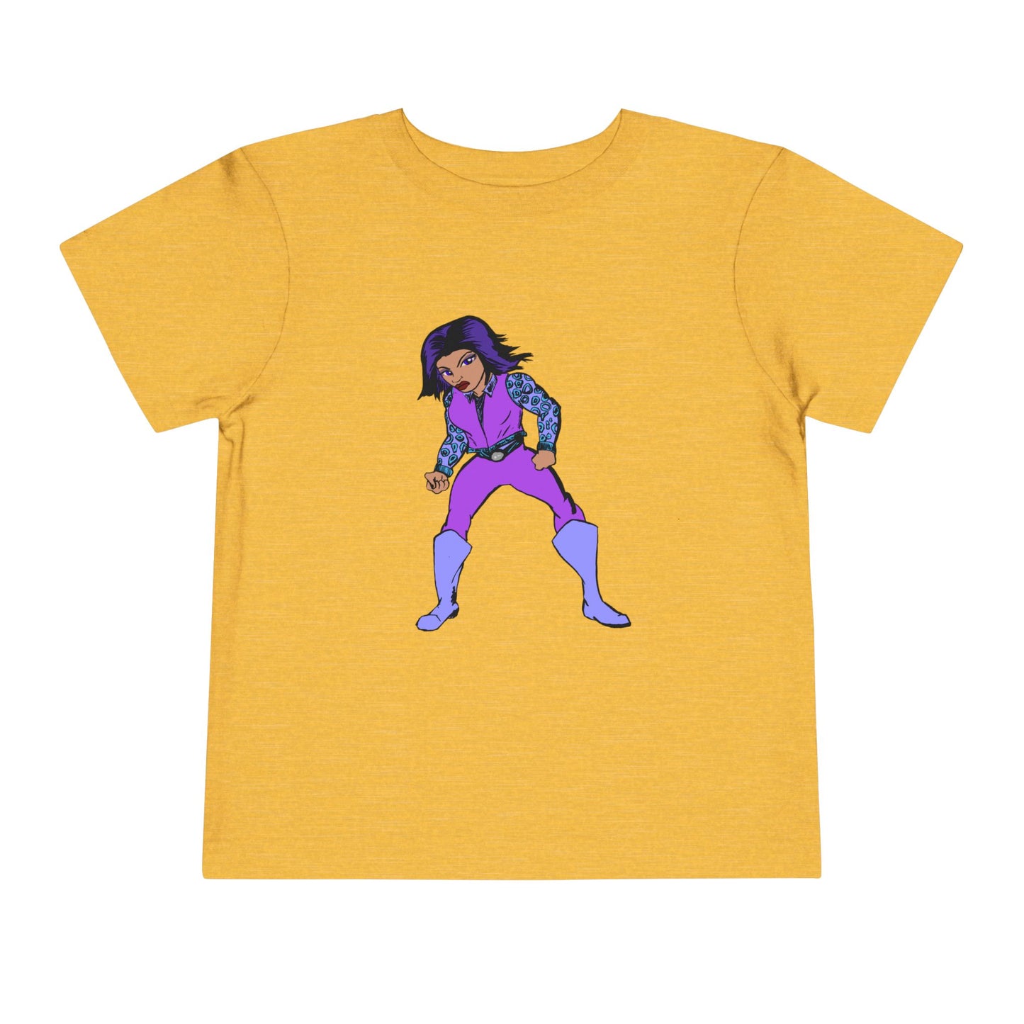 Toddler Tee — Purple Superstar Heroine Graphic Shirt
