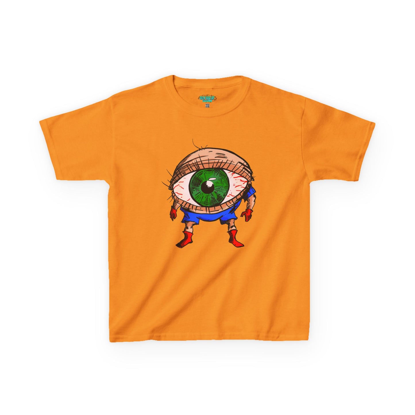 Terrif-EYE-ing Whimsical Kids Heavy Cotton Tee with Eye Design
