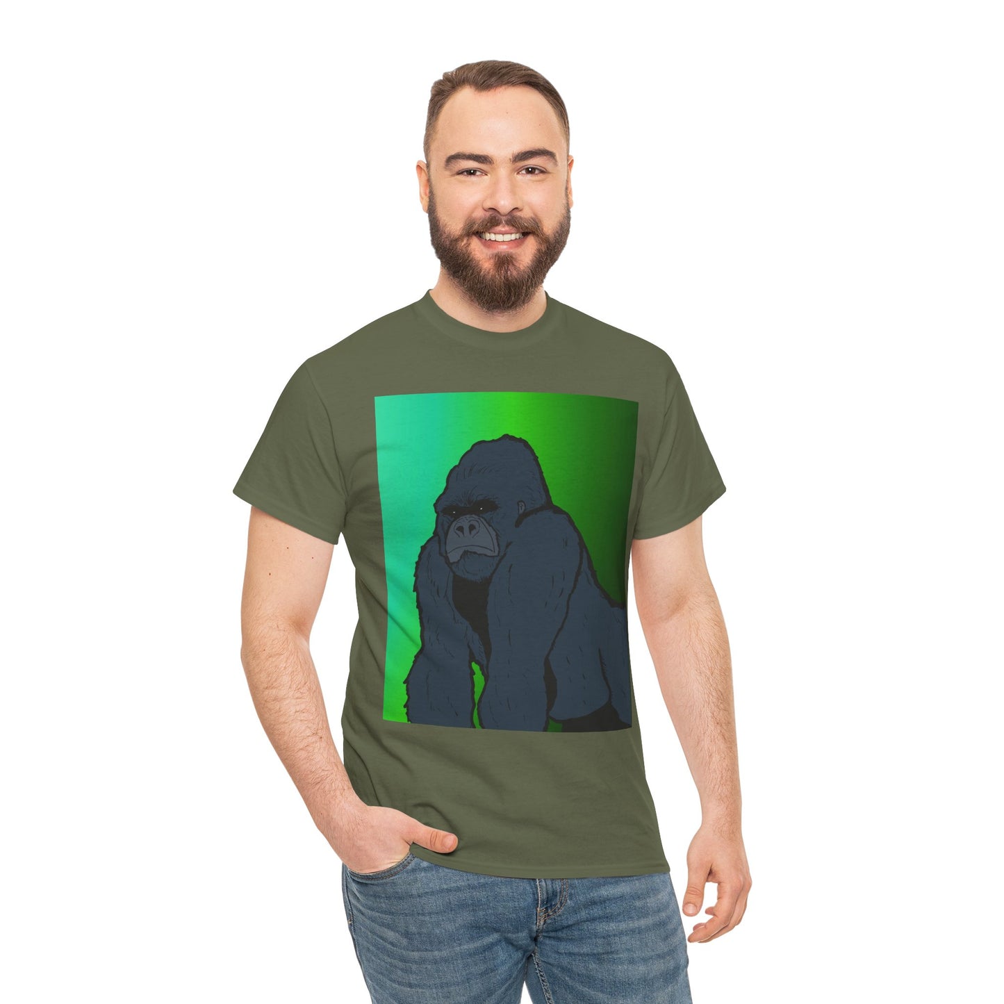 Gorilla Portrait Tee – Graphic Ape Illustration T-Shirt