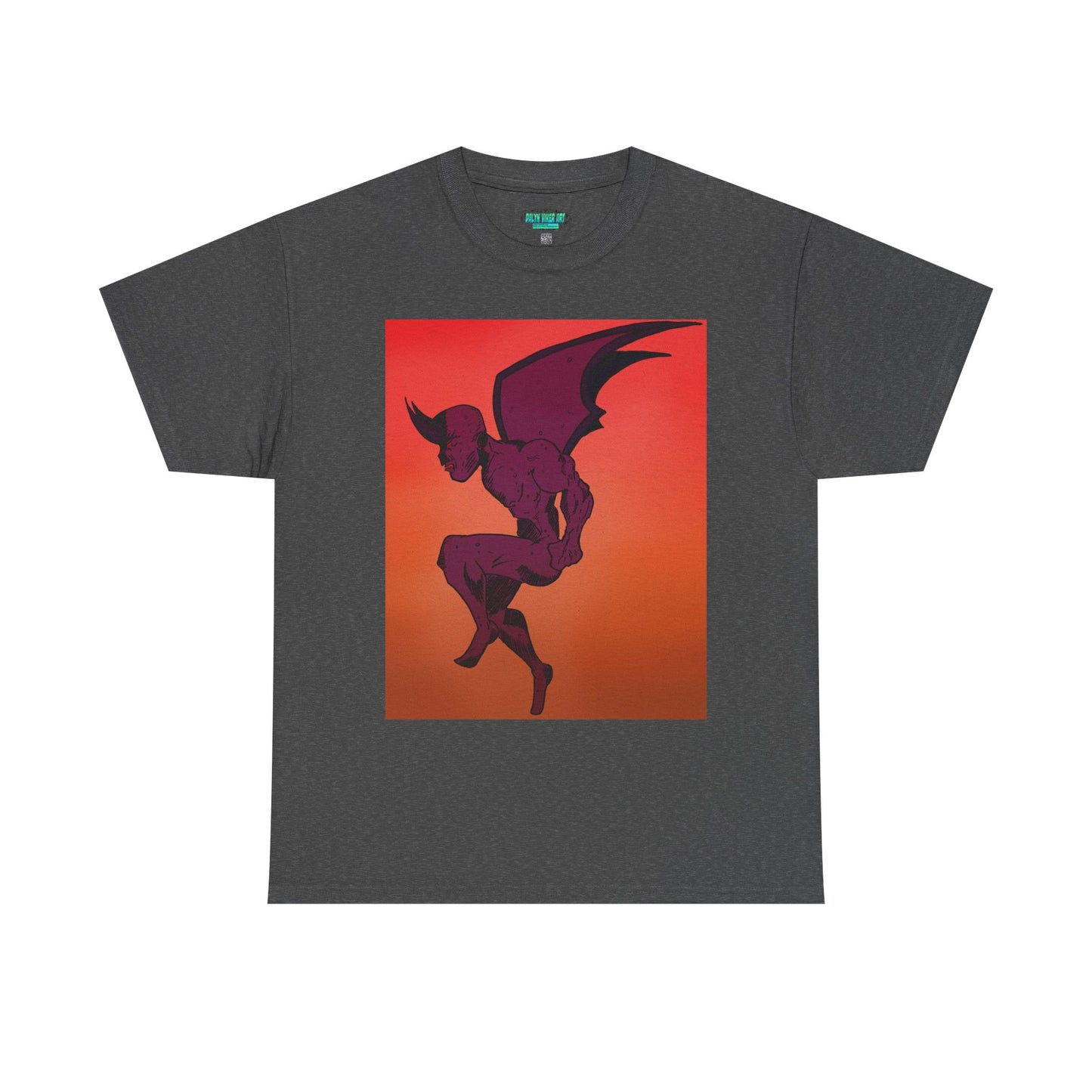 Unisex Heavy Cotton Tee - Vibrant Demon Art Design