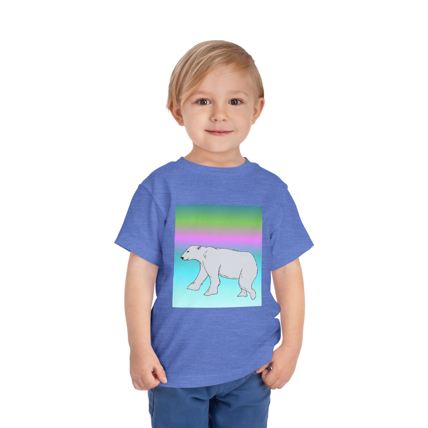 Toddler Tee — Pastel Polar Bear Graphic Shirt