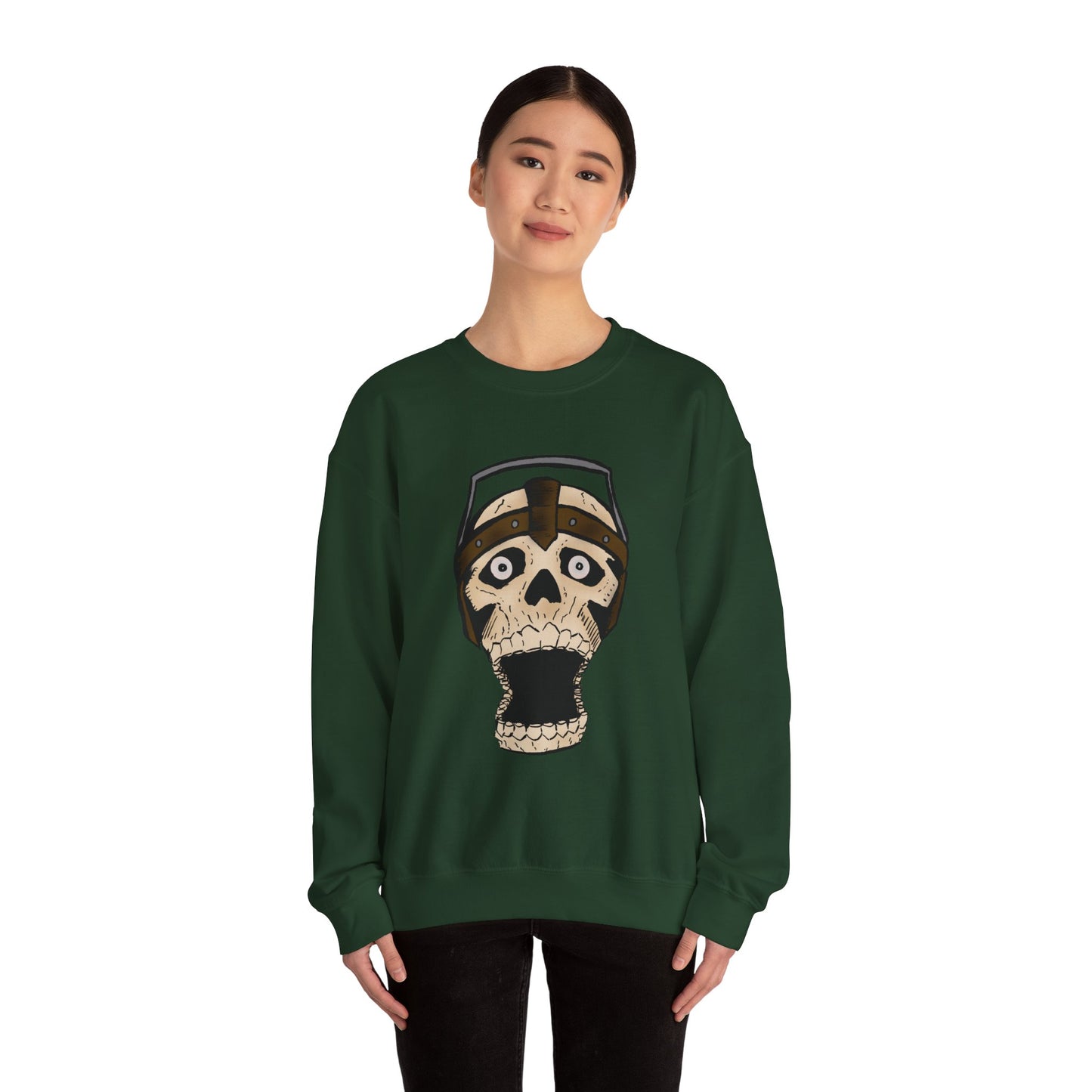 Screaming Skull Graphic Crewneck Sweatshirt - Unisex Heavy Blend