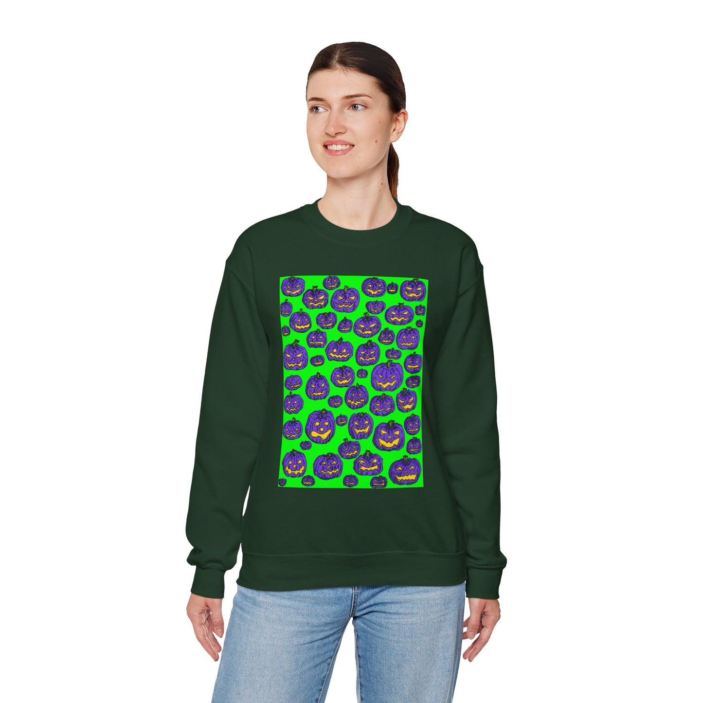 Halloween Pumpkin Crewneck Sweatshirt