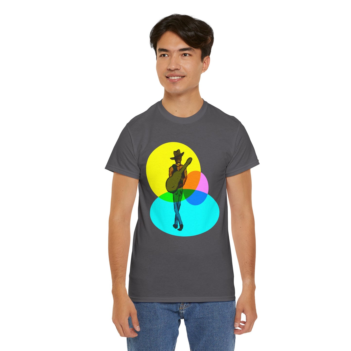Cowboy Guitar Tee — Colorful Music T‑Shirt