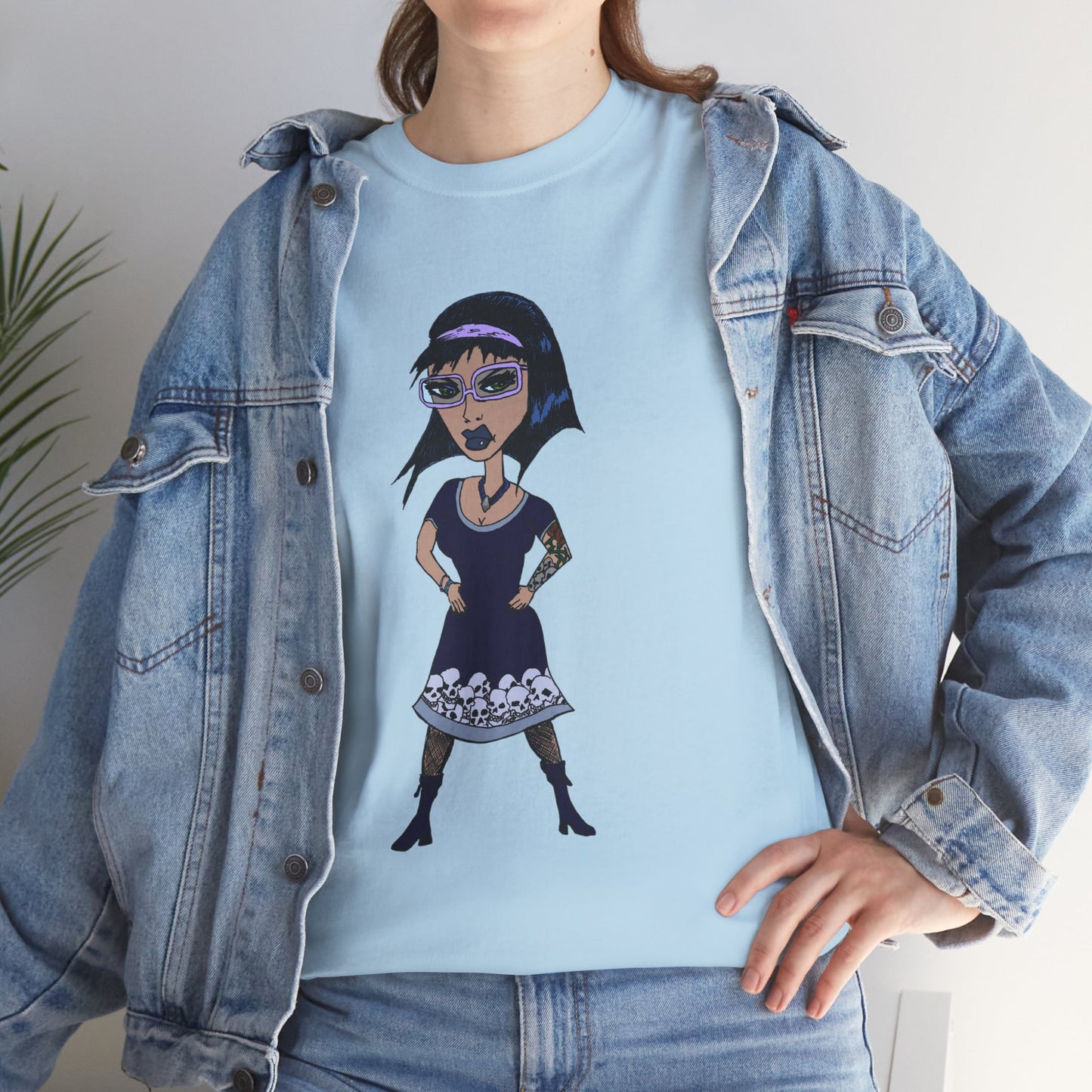 Gothic Doll T-Shirt — Retro Vampire Girl Graphic Tee