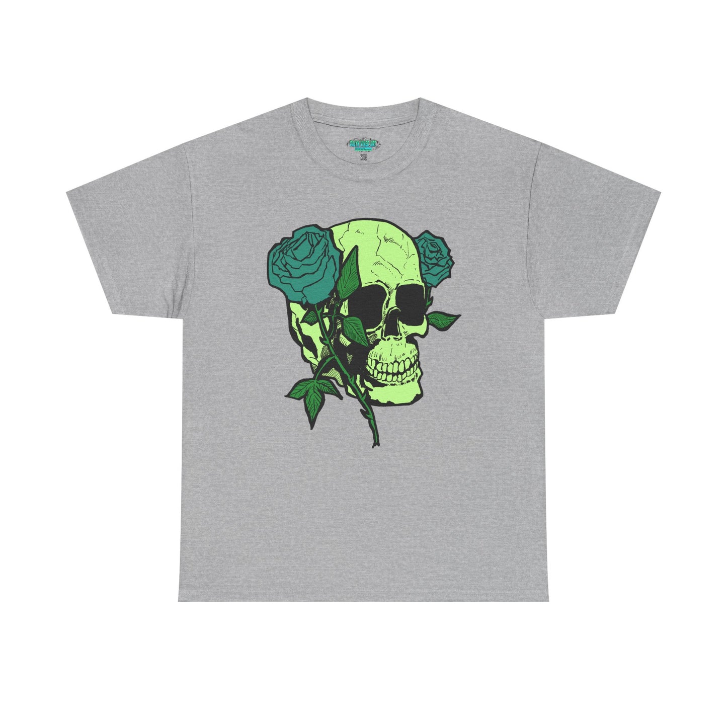 Skull & Rose Graphic Tee - Unisex Heavy Cotton Shirt
