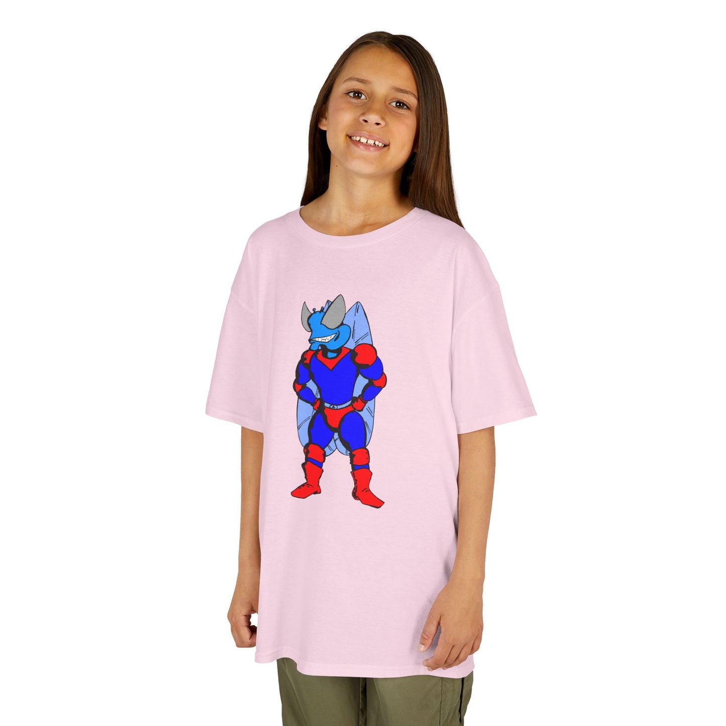Astro-Fly Kids Superhero T-Shirt — Cute Red & Blue Winged Hero Tee for Boys & Girls