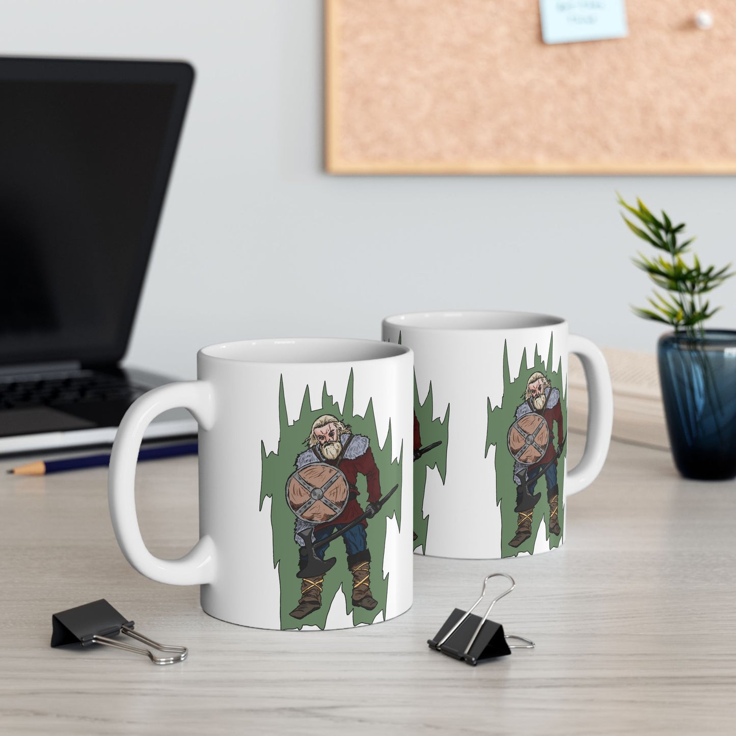 Epic Viking Warrior Ceramic Mug, Norse Mythology Gift, Coffee Cup for Gamers, Fantasy Lover's Mug, Unique Home Decor