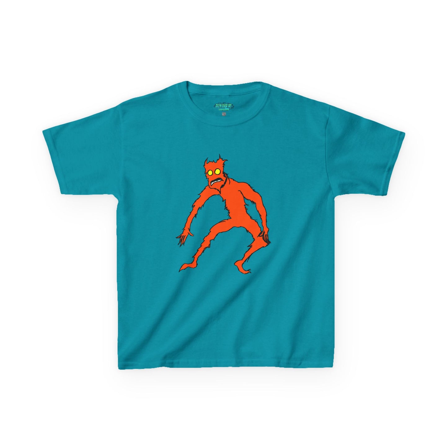 Kids Fire Monster Tee - Fun and Spooky Cotton T-Shirt for Kids