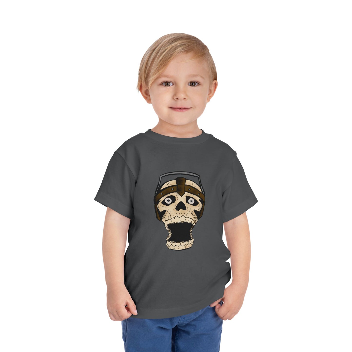 Toddler Tee — Playful Screaming Skull Graphic Kids' Shirt