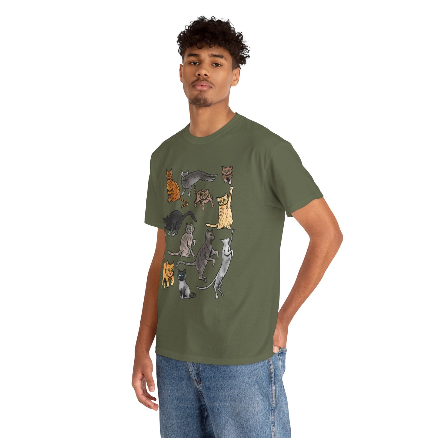 Cats Collage T-Shirt — Cute Cat Illustration Tee for Cat Lovers