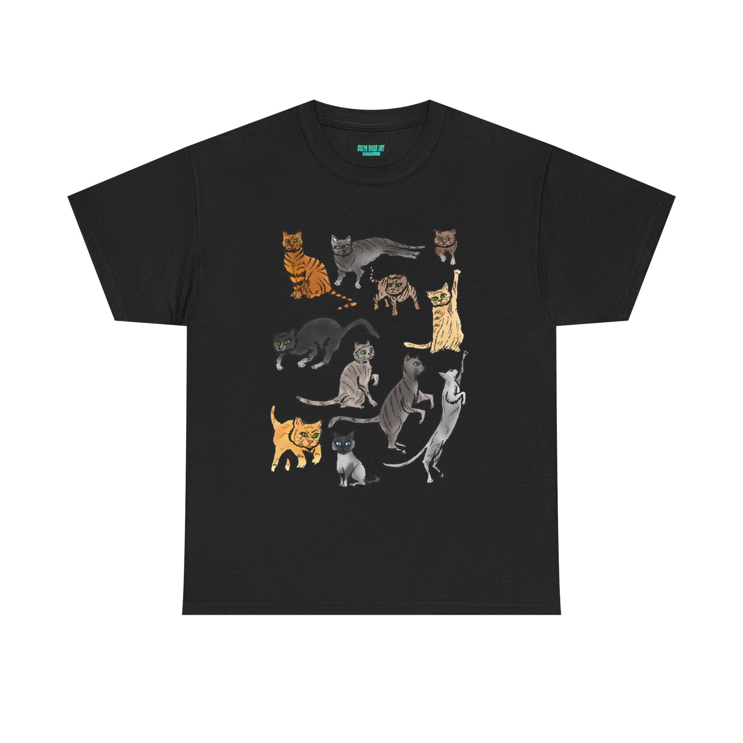 Cats Collage T-Shirt — Cute Cat Illustration Tee for Cat Lovers