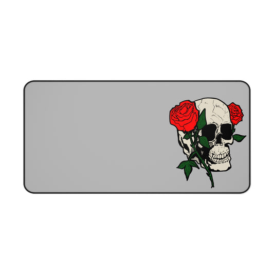 Skull & Roses Desk Mat - Gothic Office Decor for Creatives