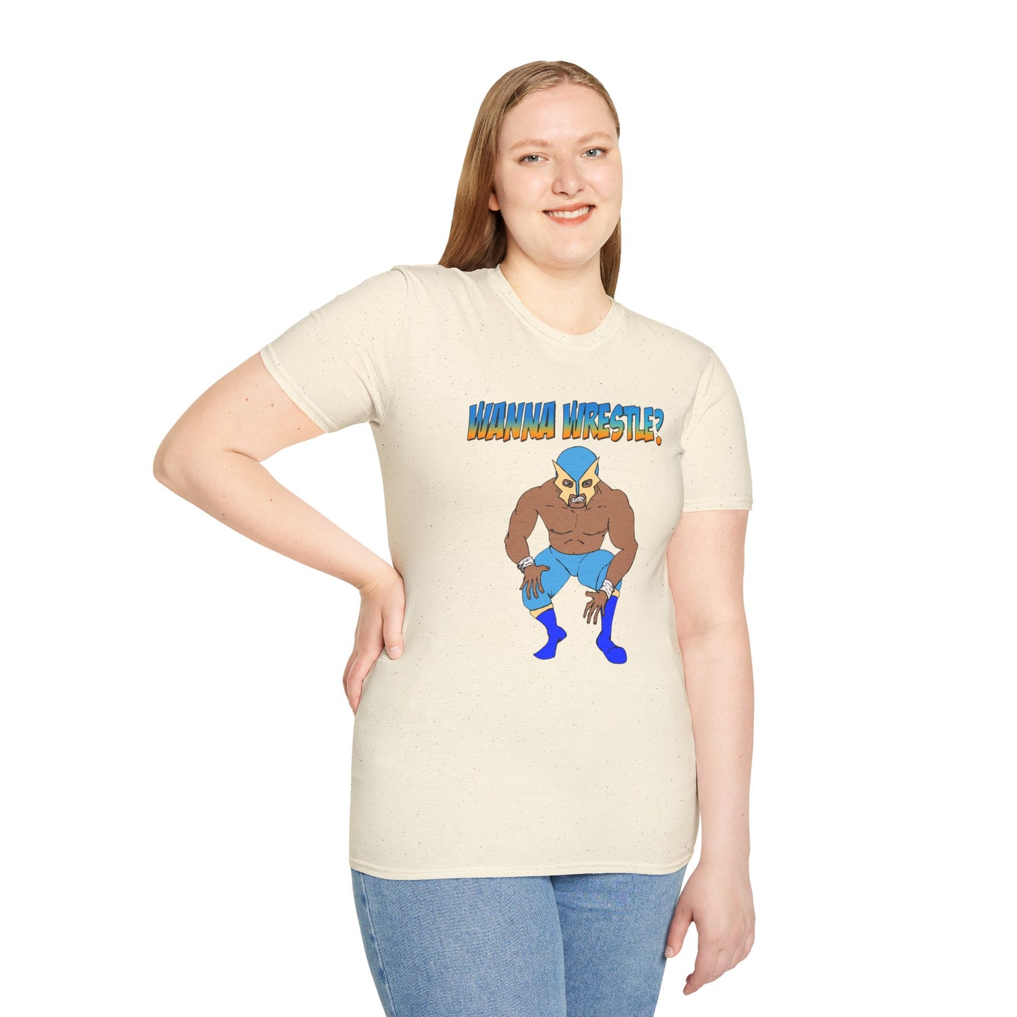 Wanna Wrestle? Unisex Softstyle T-Shirt