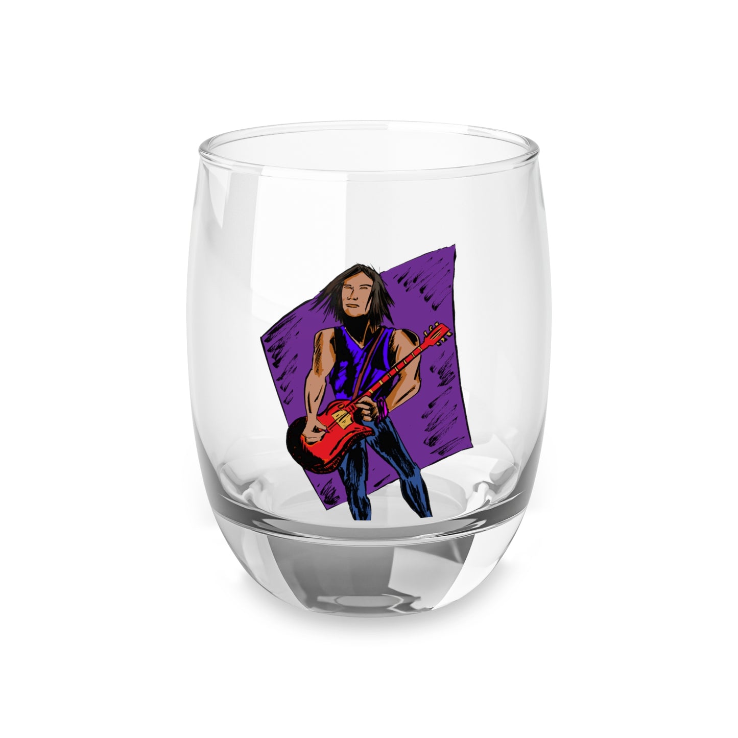 Rock Star Whiskey Glass, Unique Gift for Musicians, Home Bar Essential, Birthday, Celebration Drinkware, Retro Style Tumbler