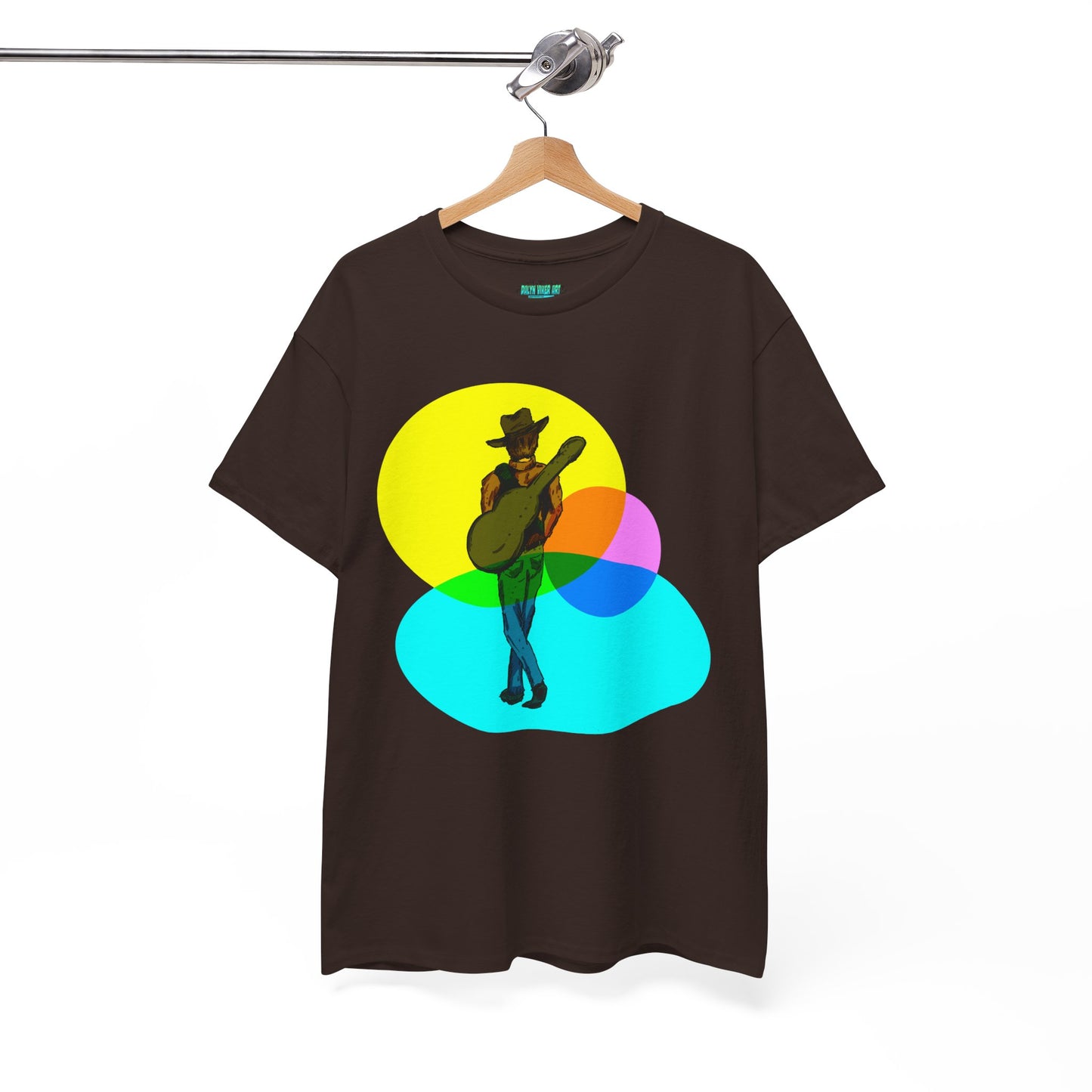 Cowboy Guitar Tee — Colorful Music T‑Shirt