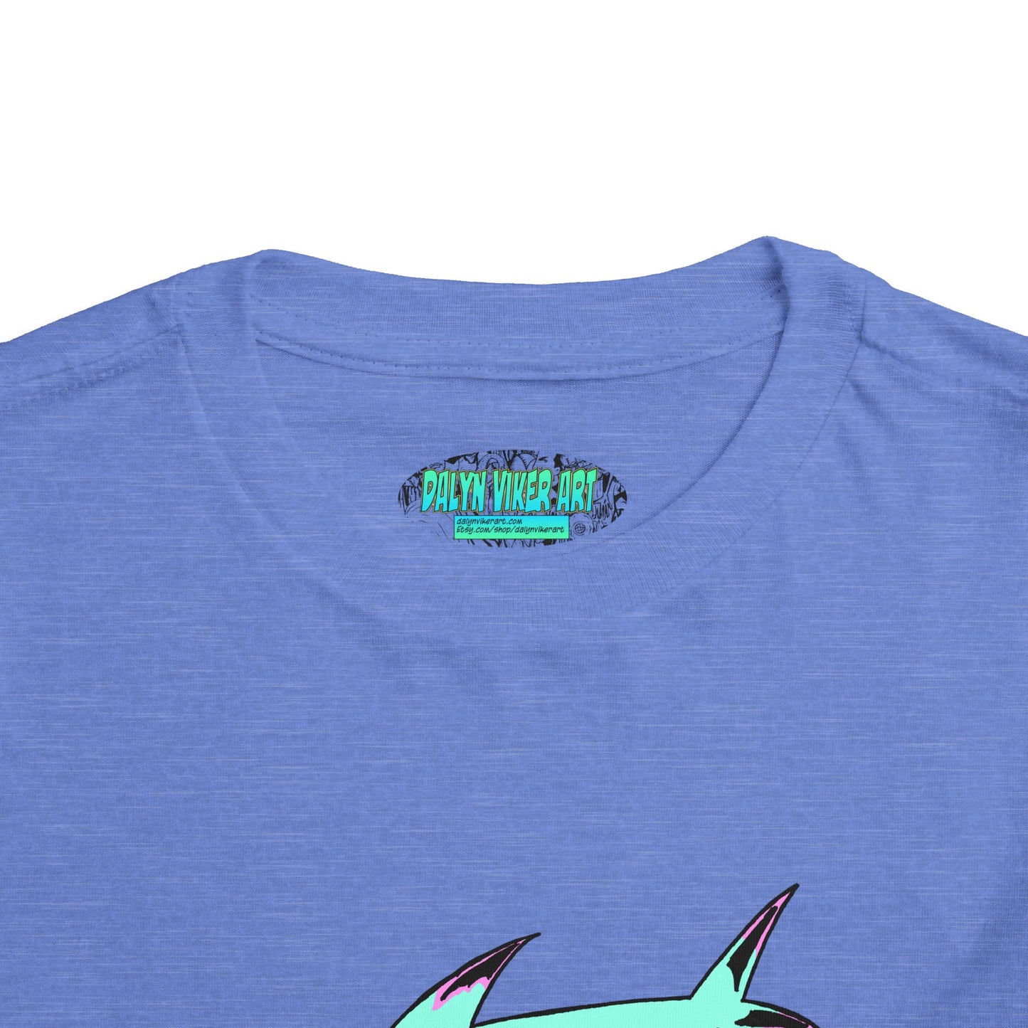 Toddler Tee — Cute Teal Shark Graphic Kids T‑Shirt