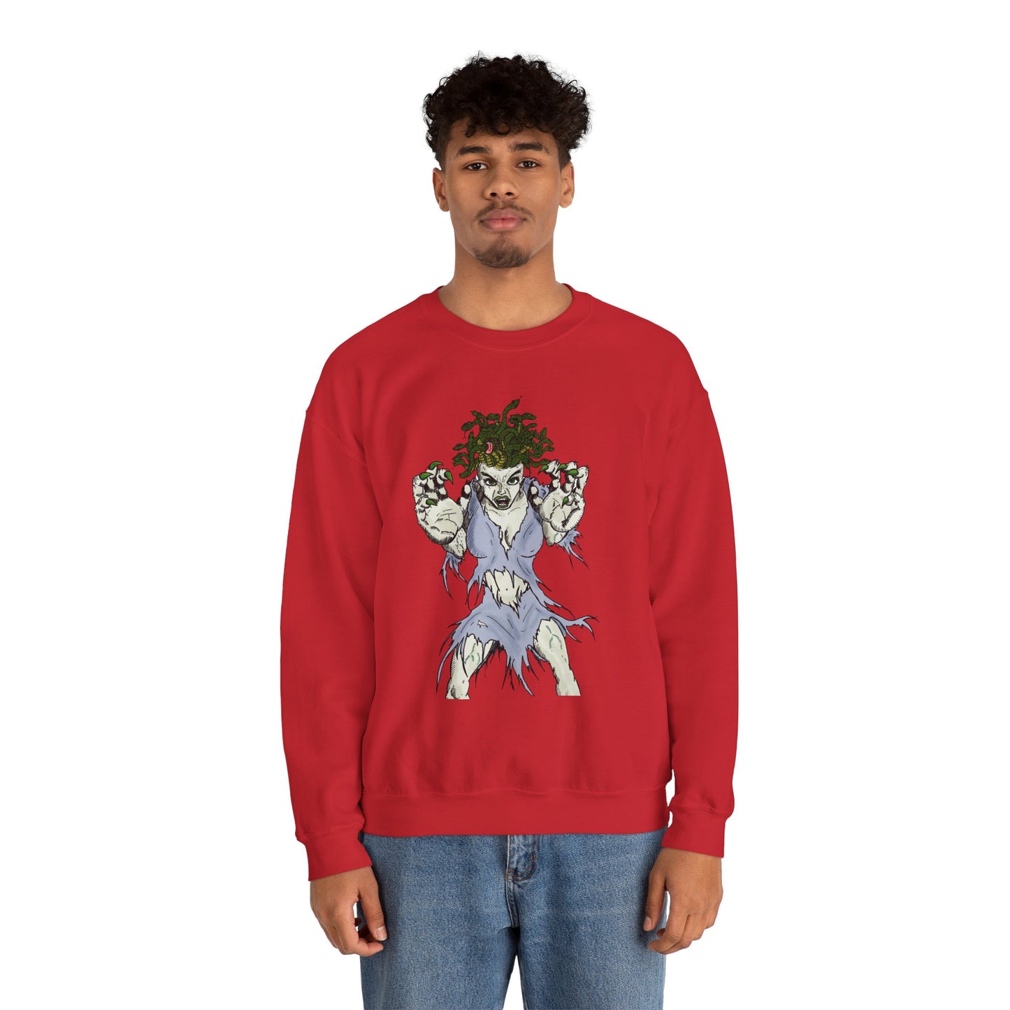 Medusa Inspired Unisex Heavy Blend Crewneck Sweatshirt