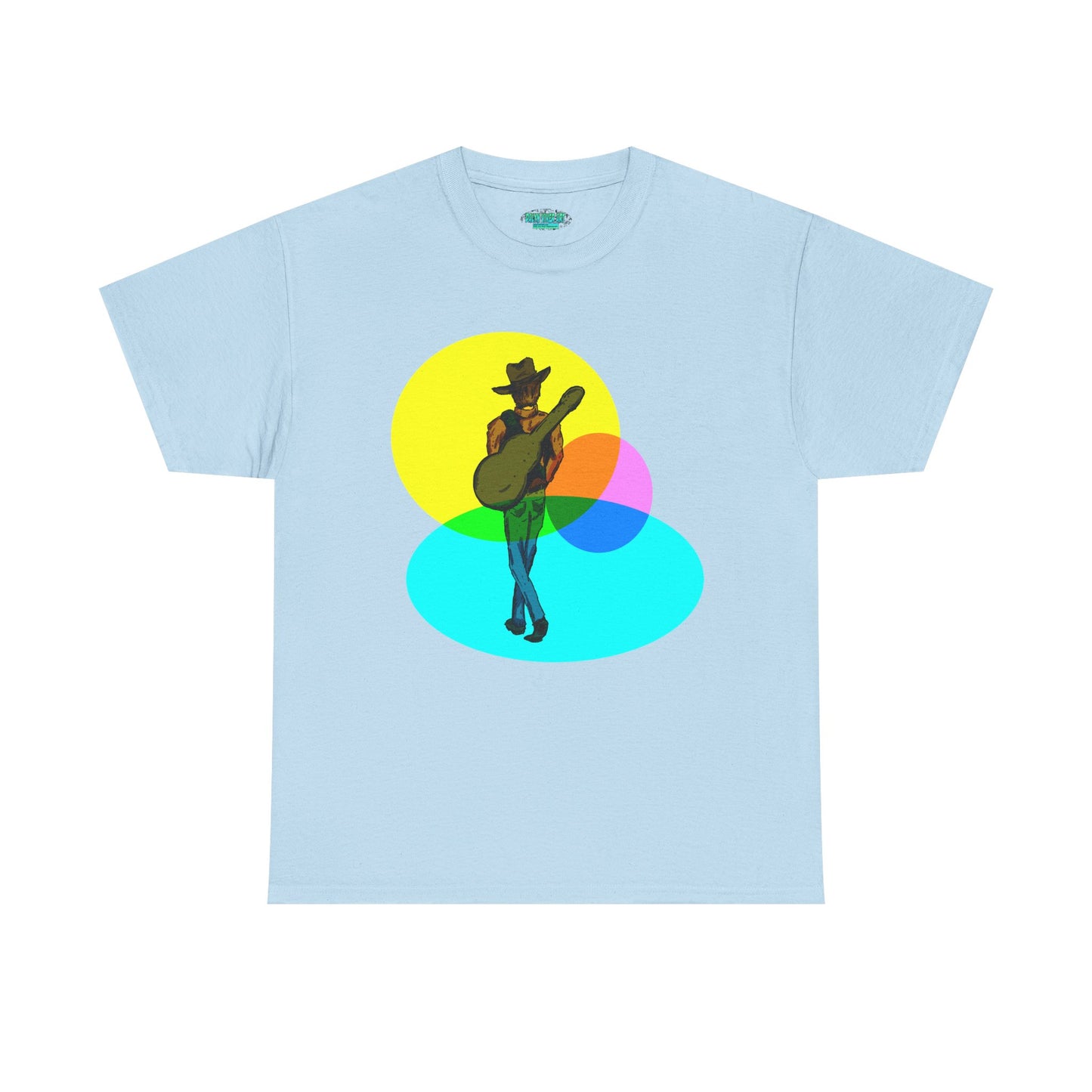 Cowboy Guitar Tee — Colorful Music T‑Shirt
