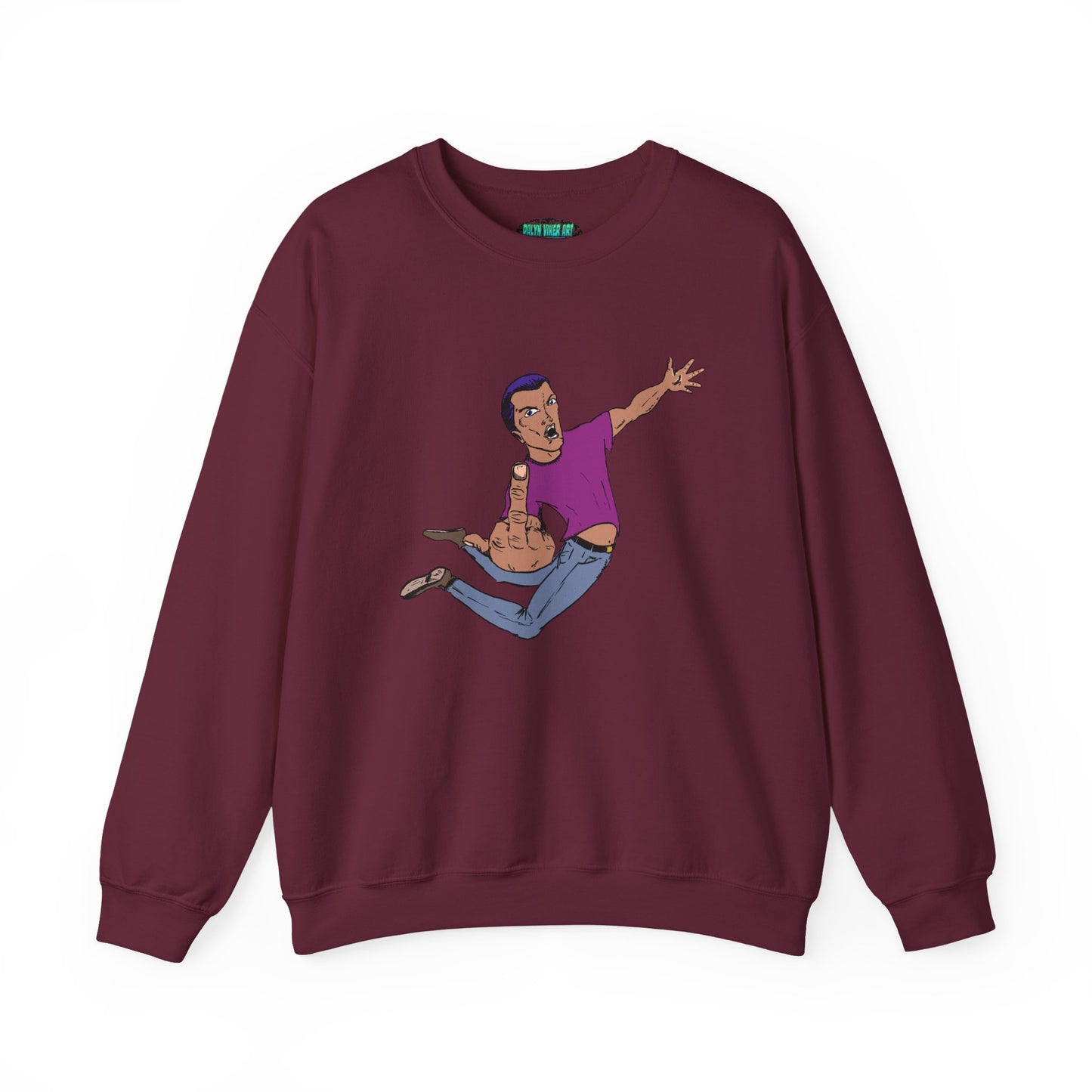 Flying Eff Dynamic Cartoon Character Crewneck Sweatshirt