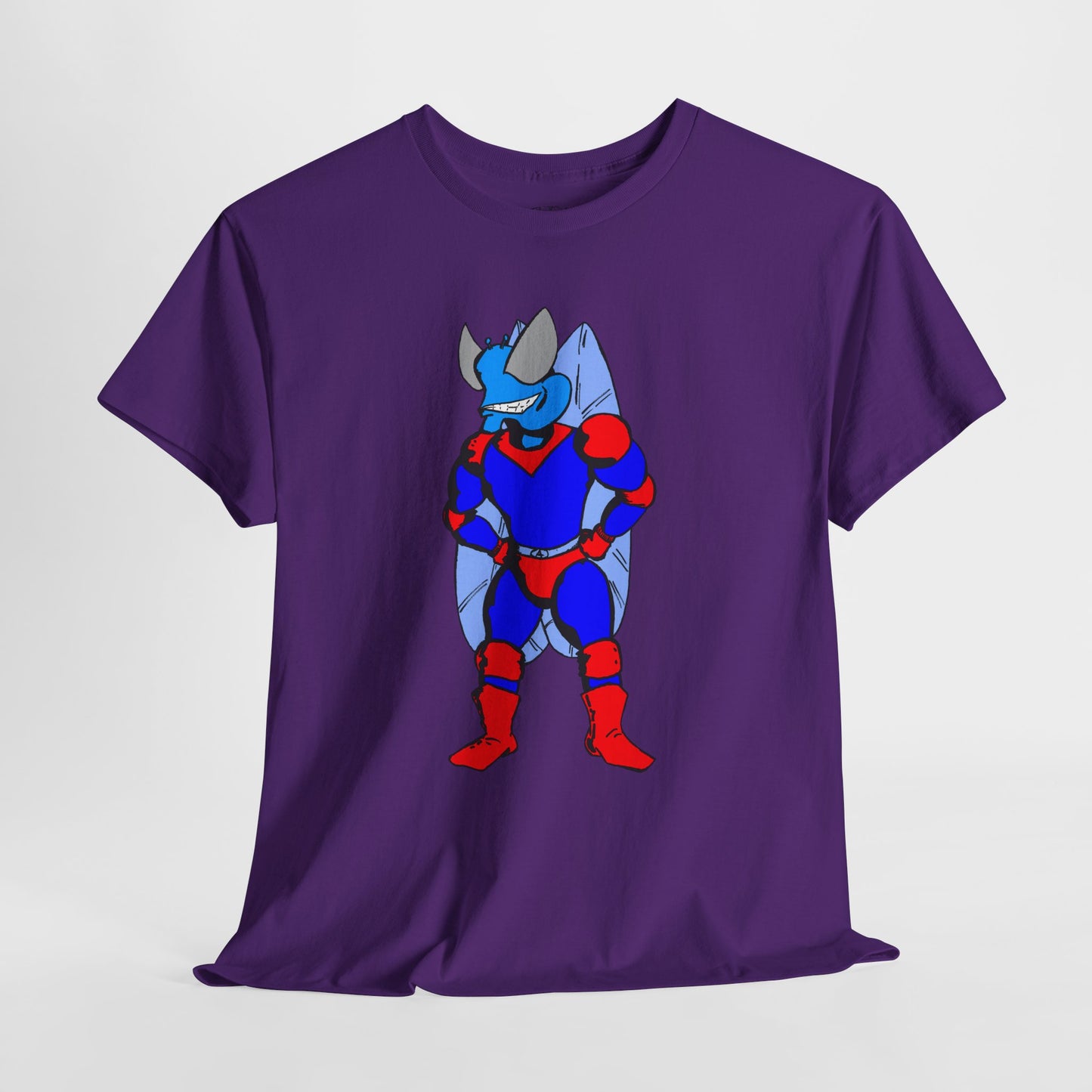 Astro-Fly Hero Graphic Tee - Blue & Red Superhero T-Shirt