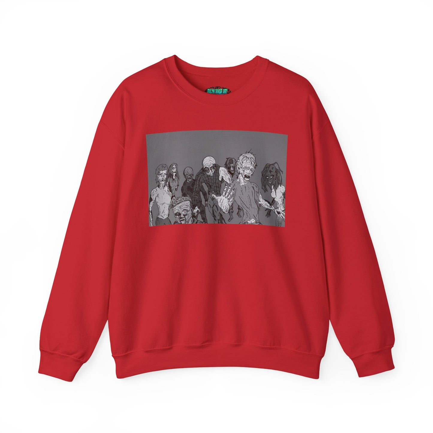 Vintage Zombie Horror Crewneck Sweatshirt - Unisex Heavy Blend™