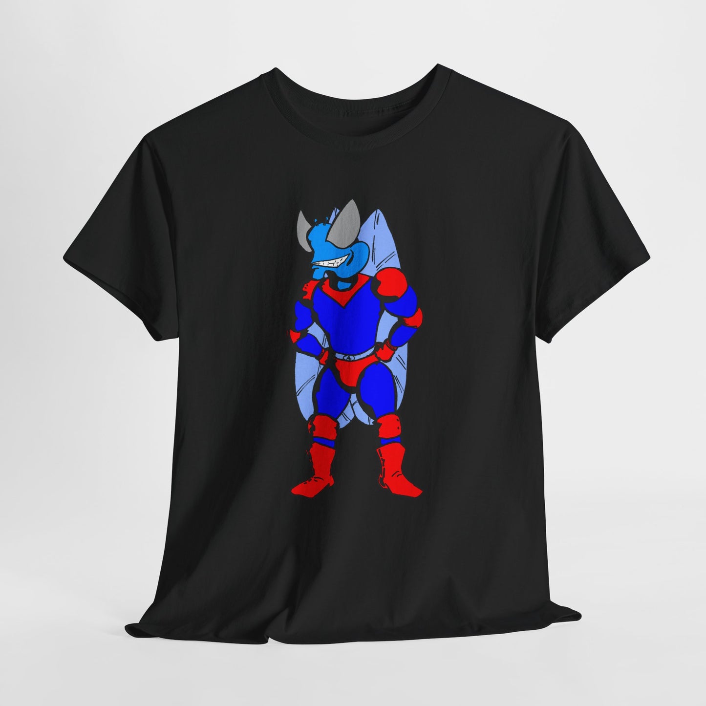 Astro-Fly Hero Graphic Tee - Blue & Red Superhero T-Shirt