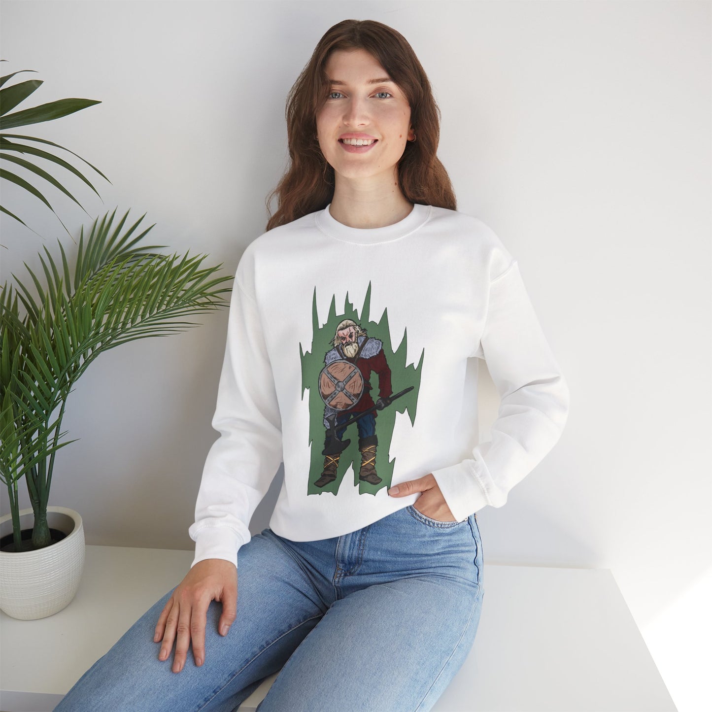 Viking Warrior Sweatshirt - Unisex Heavy Blend Crewneck