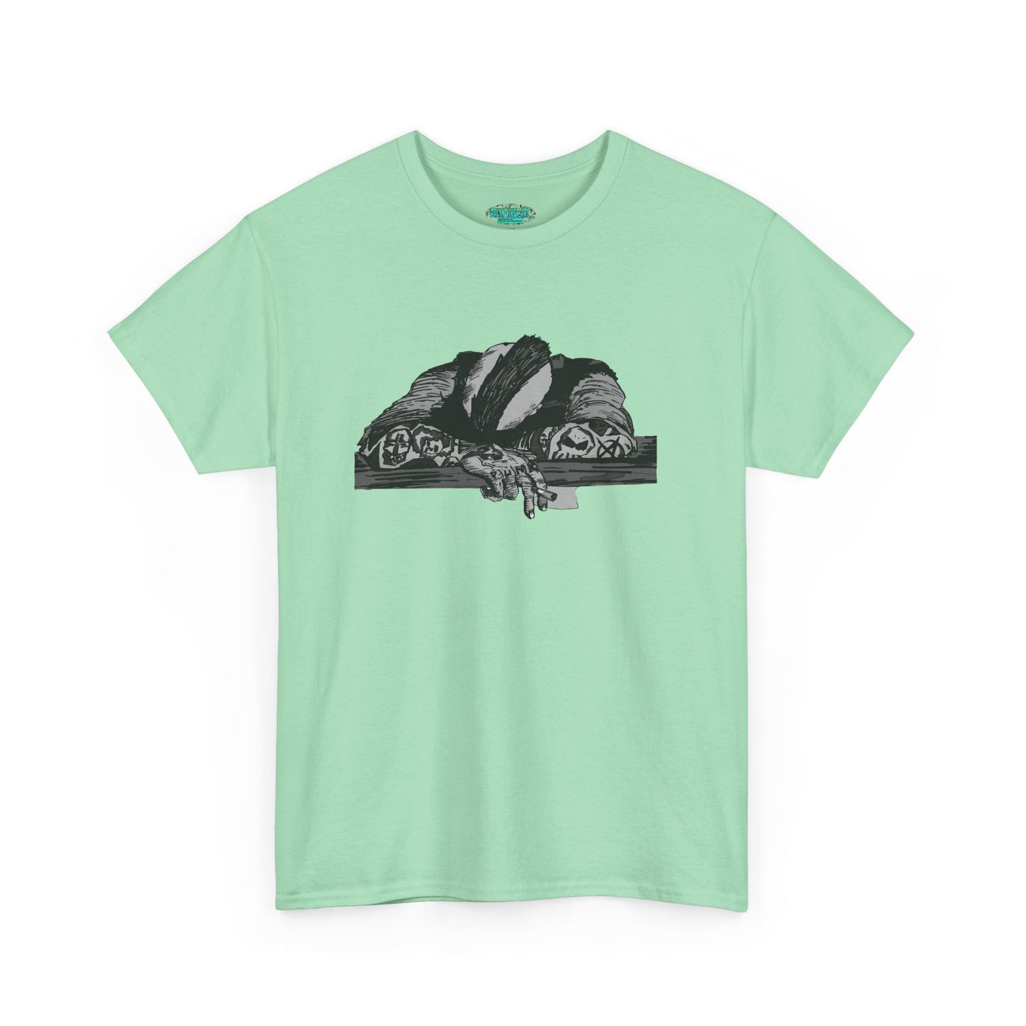 Punk and Done(grayscale) - Graphic Unisex Heavy Cotton Tee - Independent Illustration for Everyday Wear