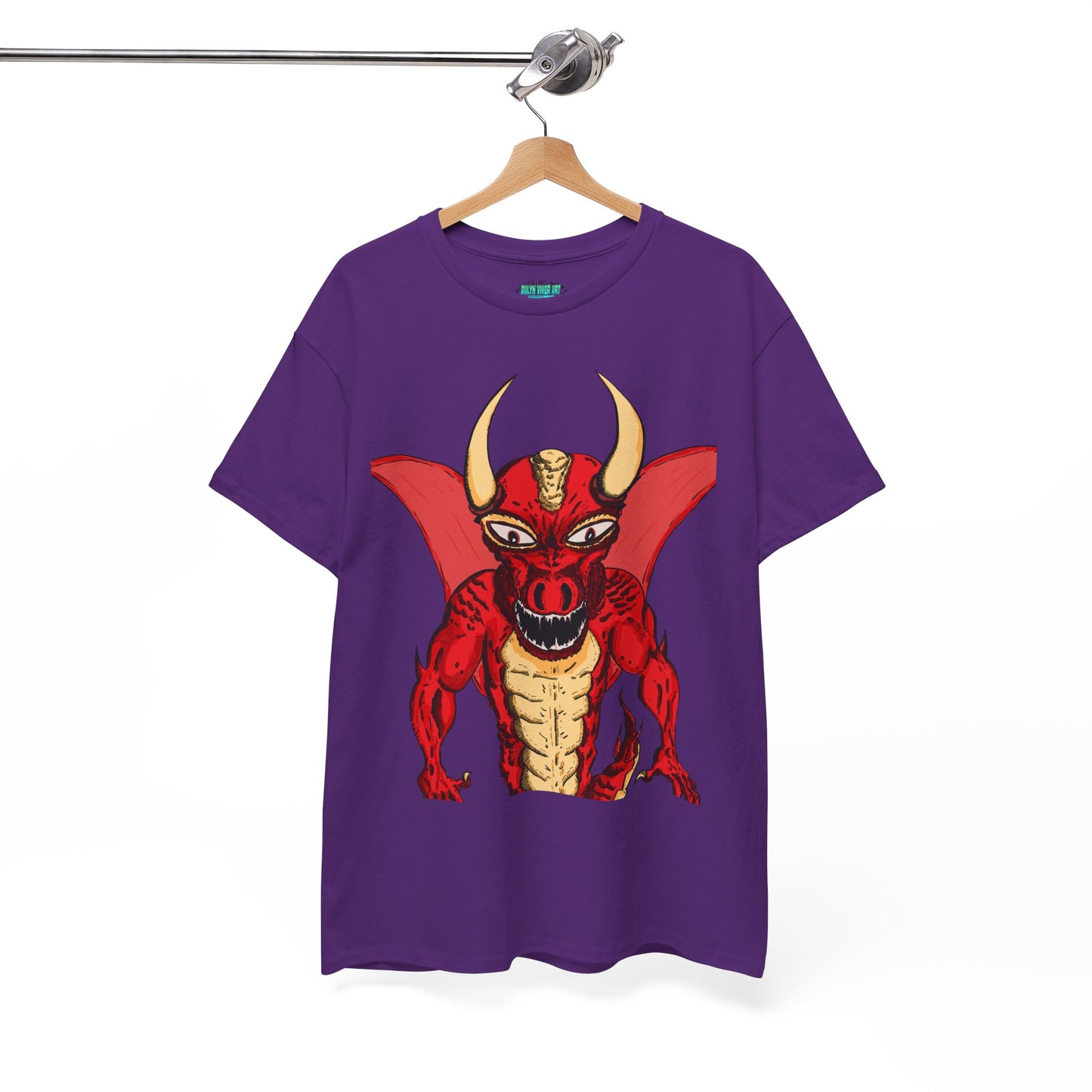 Bold Red Dragon Unisex Heavy Cotton Tee | Graphic Shirt for Anime Fans, Party Wear, Casual Outfit, Gift for Him/Her