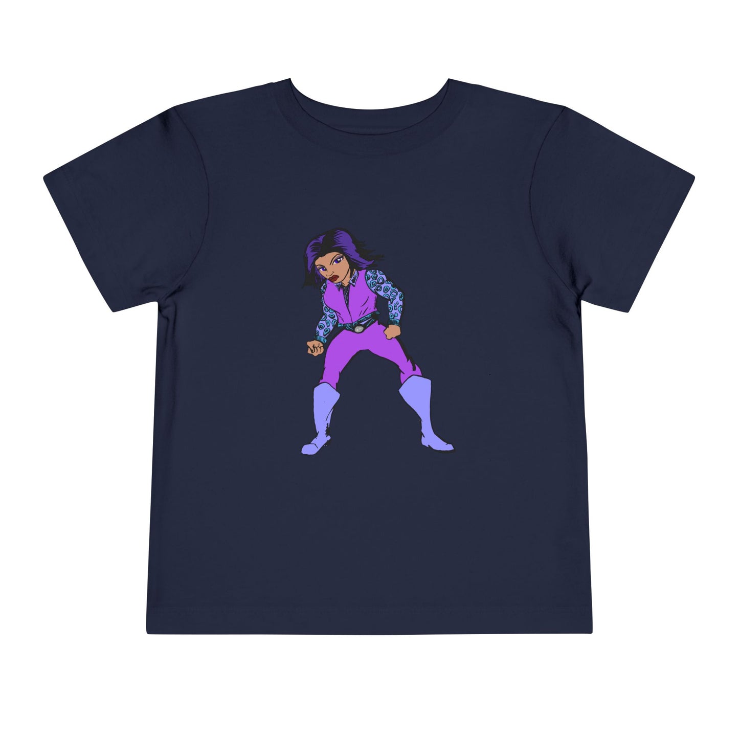 Toddler Tee — Purple Superstar Heroine Graphic Shirt