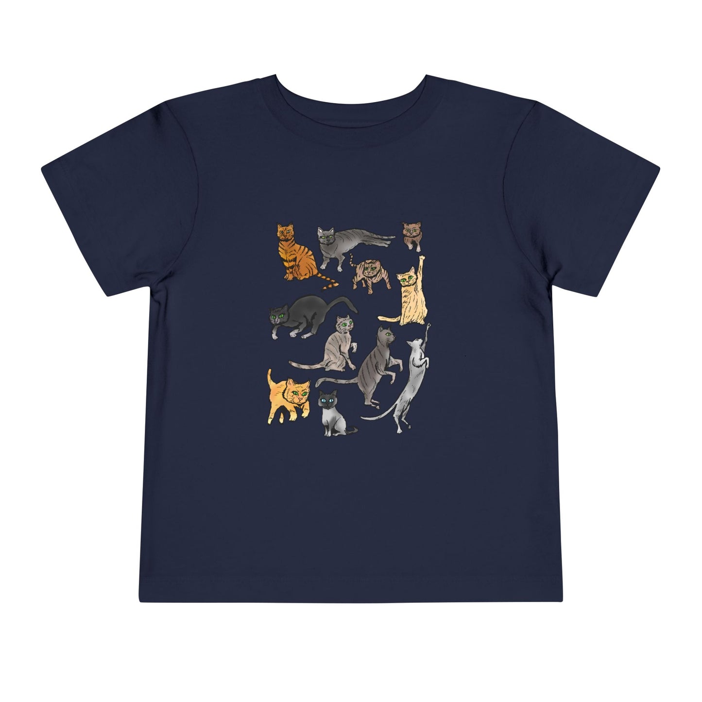 Toddler Tee — Playful Cat Pack Graphic Shirt for Kids