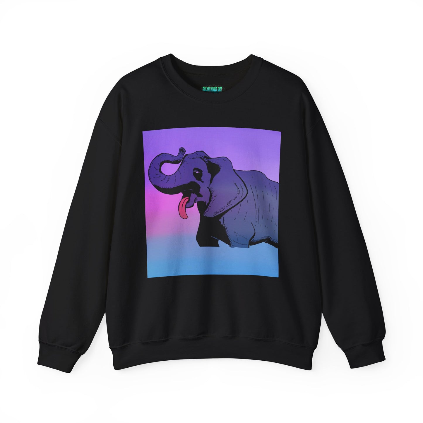 Elephant Art Unisex Crewneck Sweatshirt – Vibrant and Cozy Statement Piece
