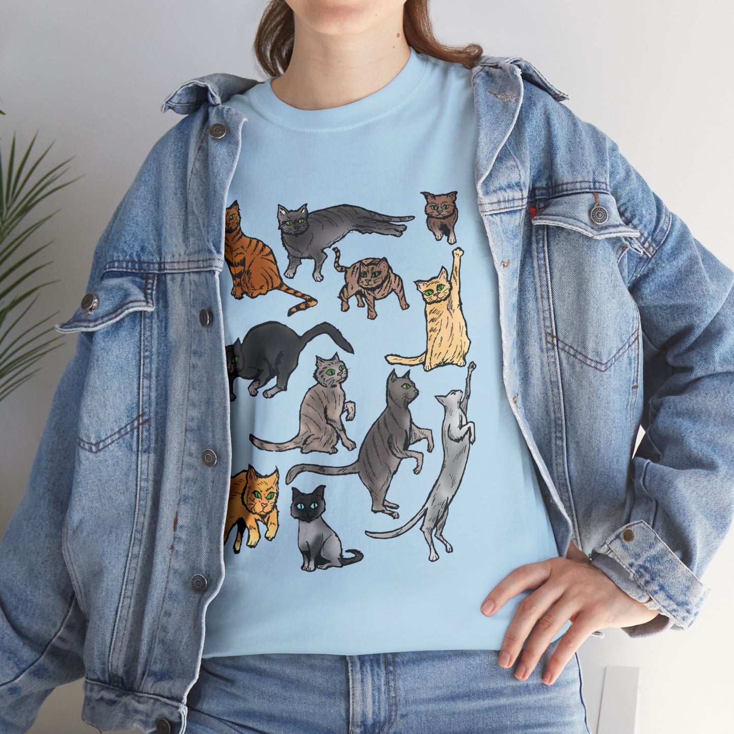 Cats Collage T-Shirt — Cute Cat Illustration Tee for Cat Lovers