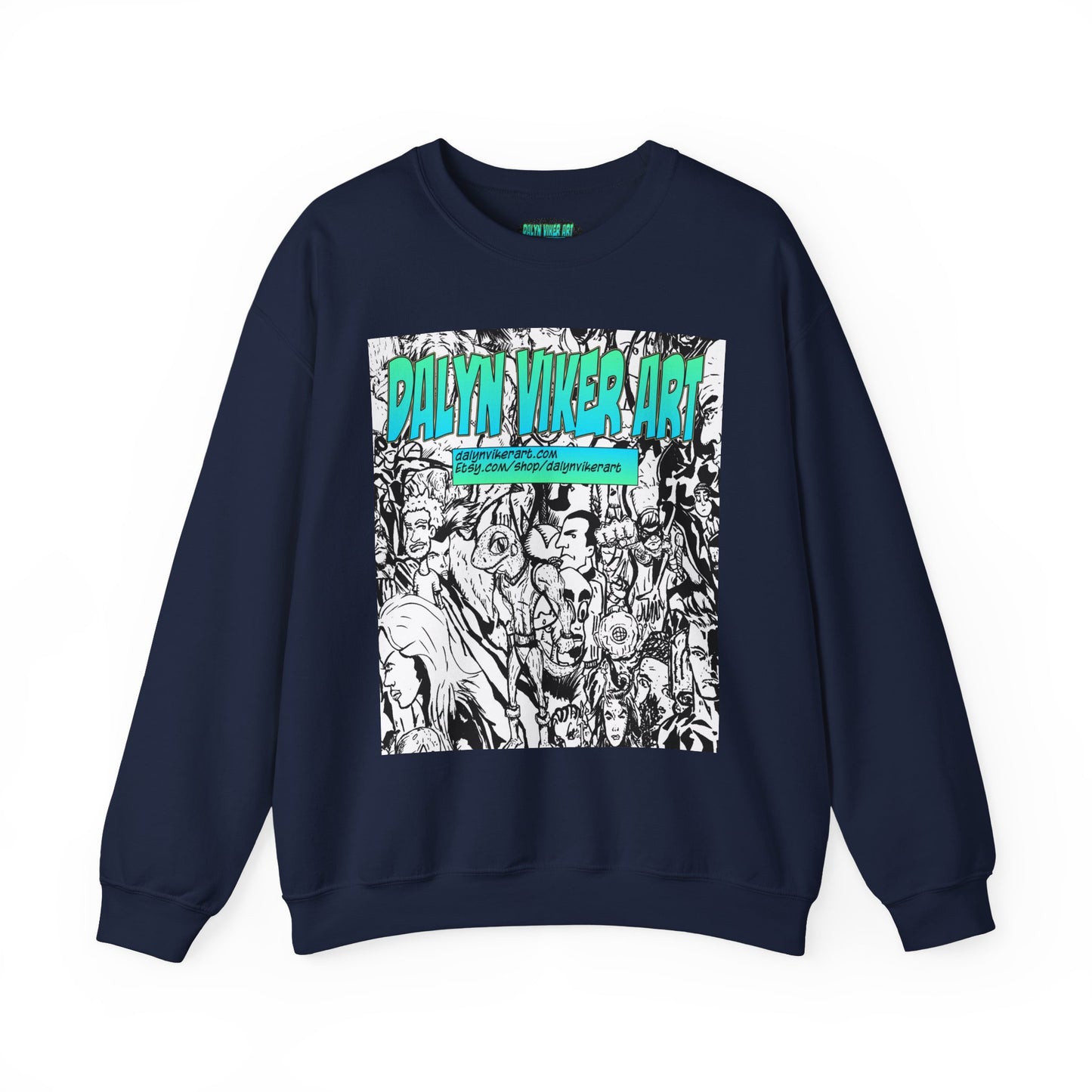 Graphic Art Crewneck Sweatshirt - Dalyan Viker Art Edition