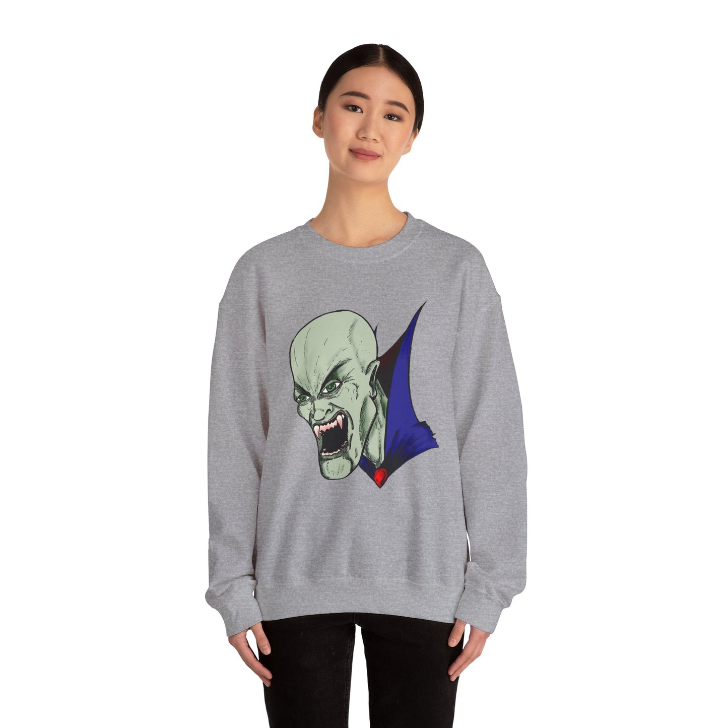 Vampire Graphic Sweatshirt for Halloween