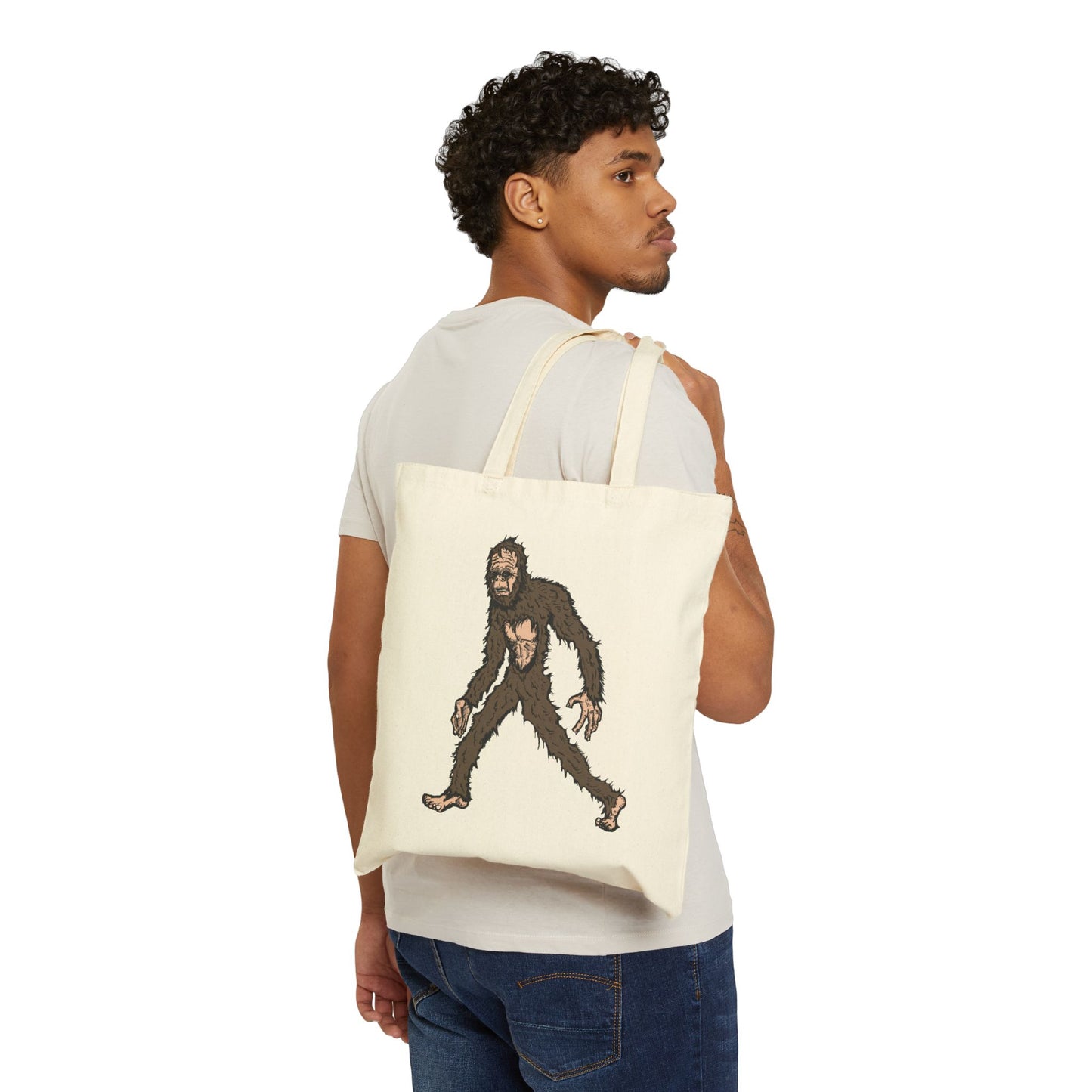 Bigfoot Stroll Cotton Canvas Tote Bag