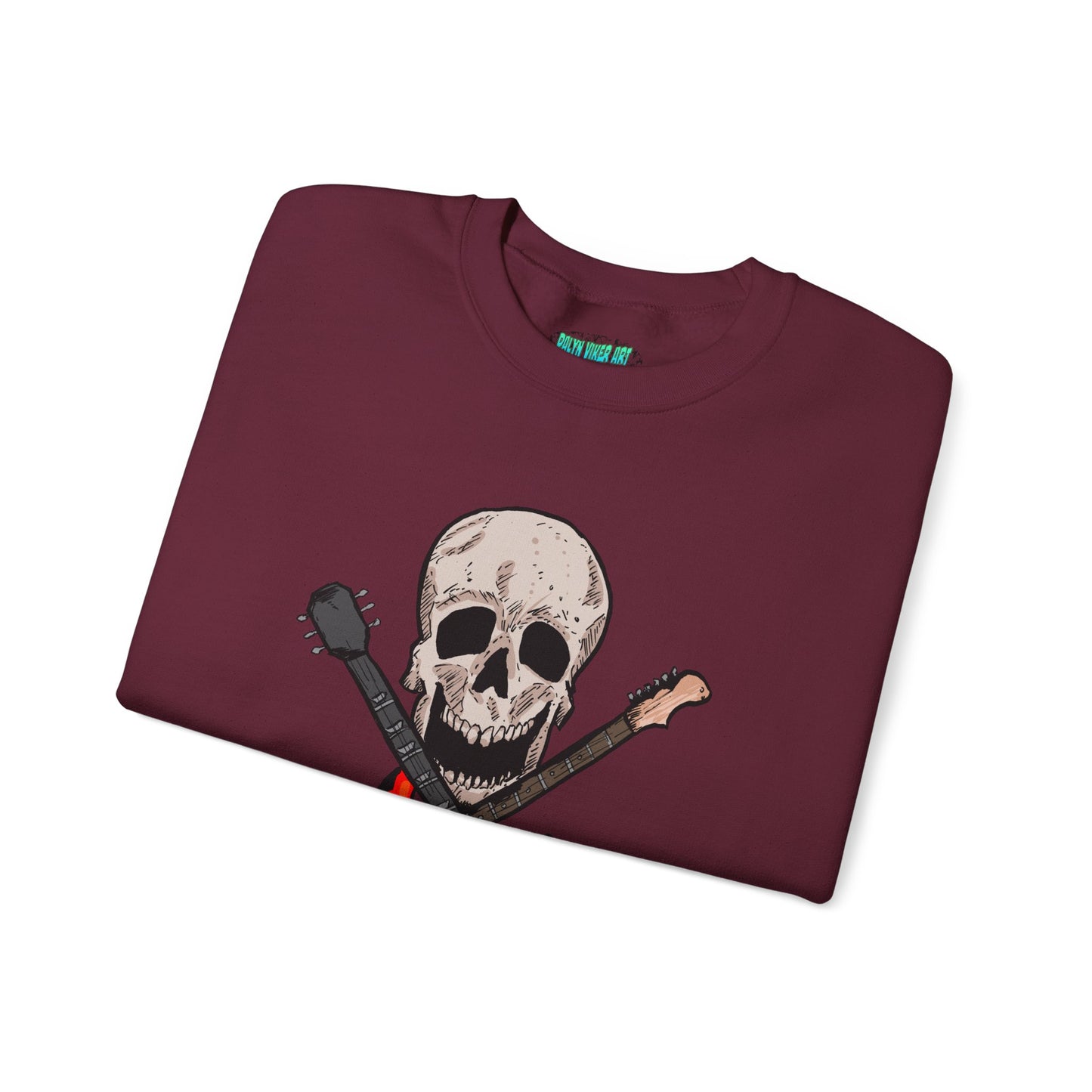 Skull and Guitar Crewneck Sweatshirt