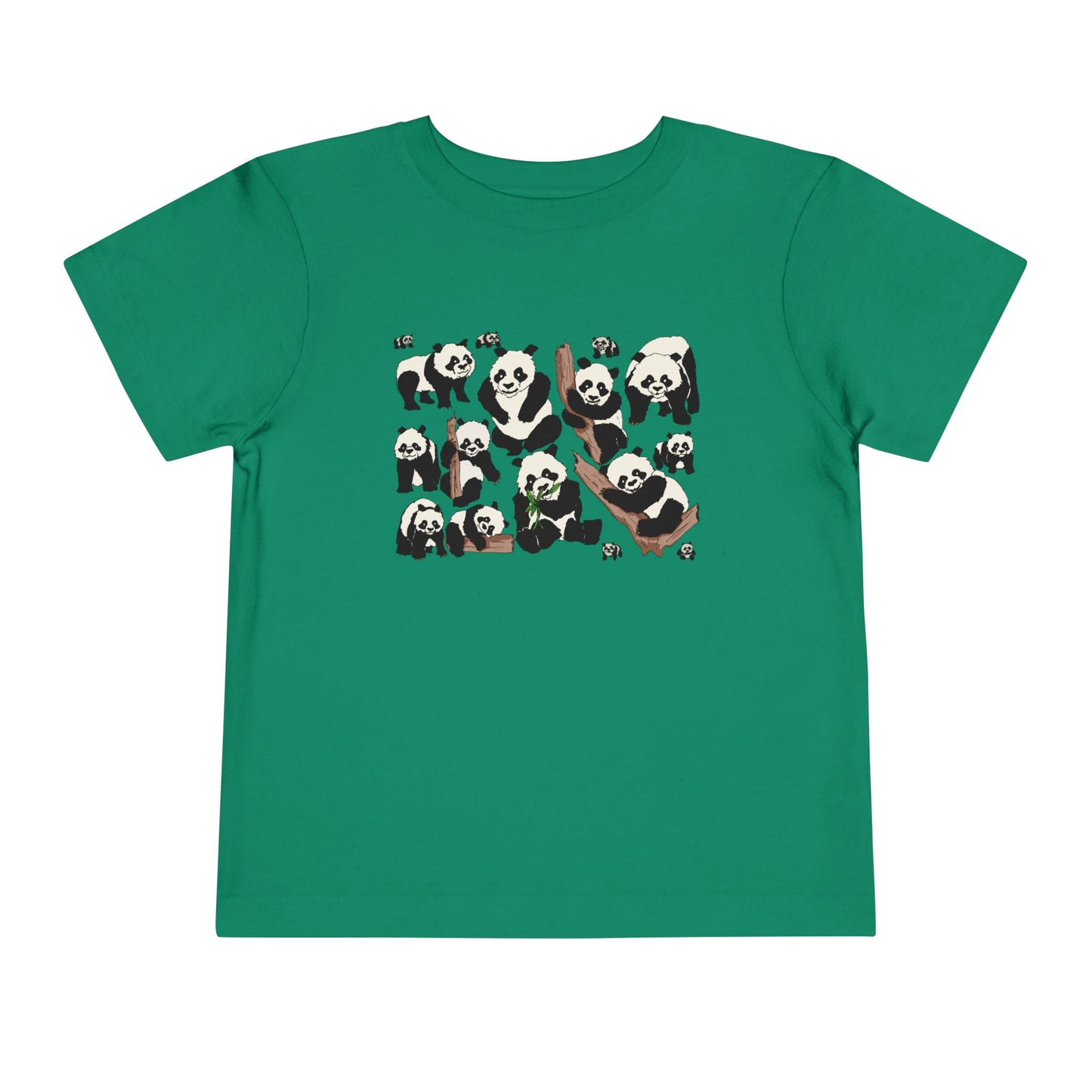 Panda Faces Toddler Tee — Cute Cartoon Panda Print