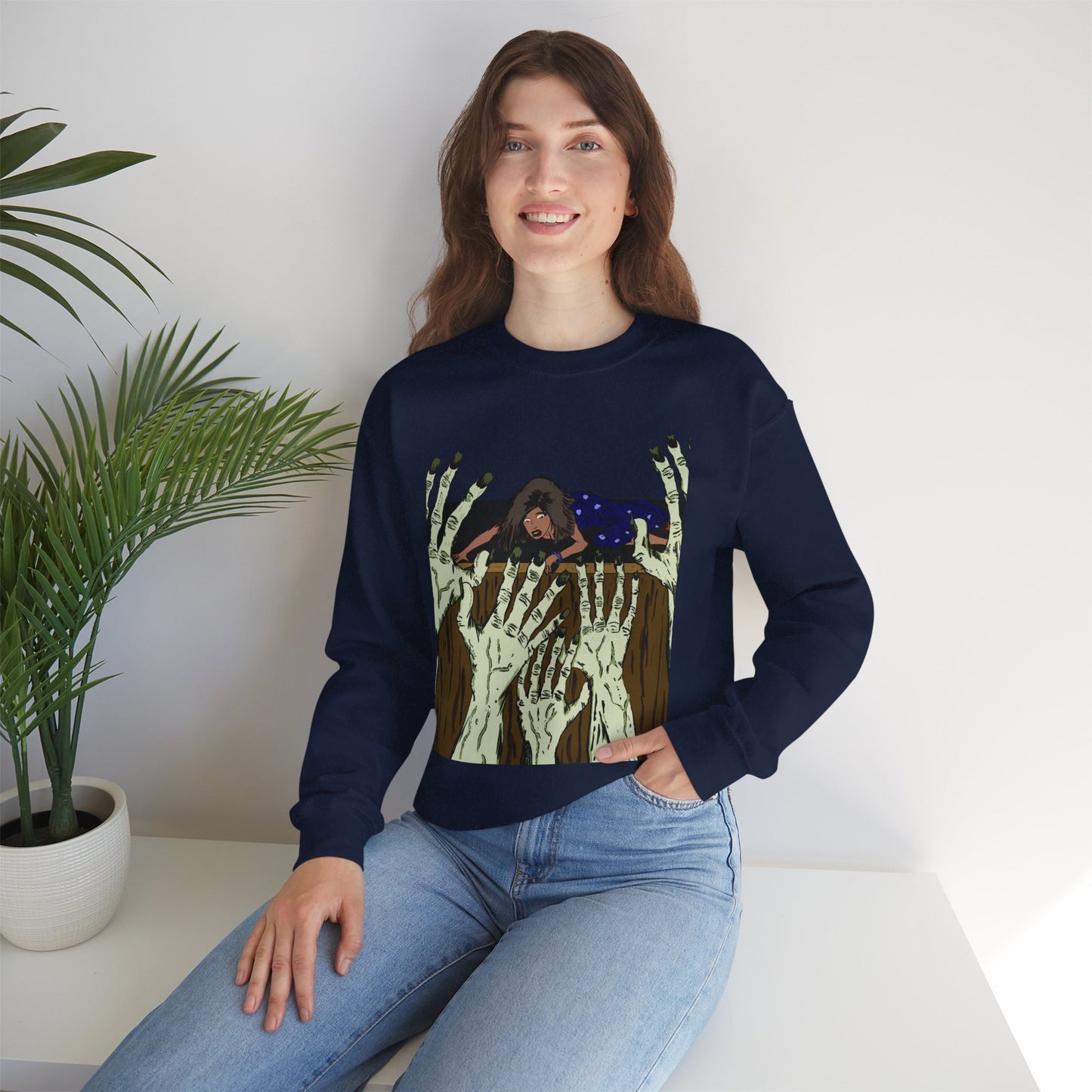 Haunting Hands Crewneck Sweatshirt - Unisex Heavy Blend™