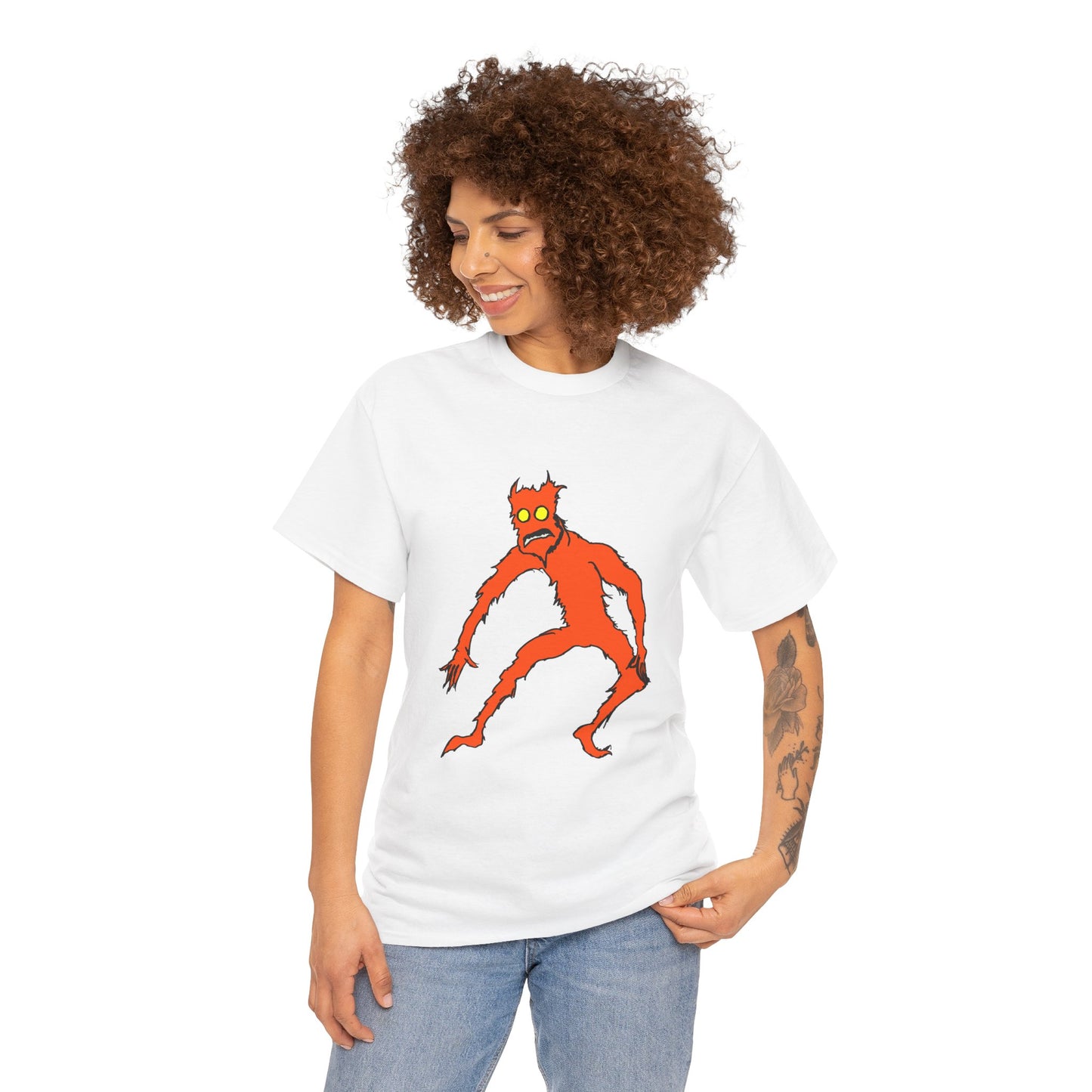 Funky Monster Graphic Tee - Unisex Heavy Cotton T-Shirt