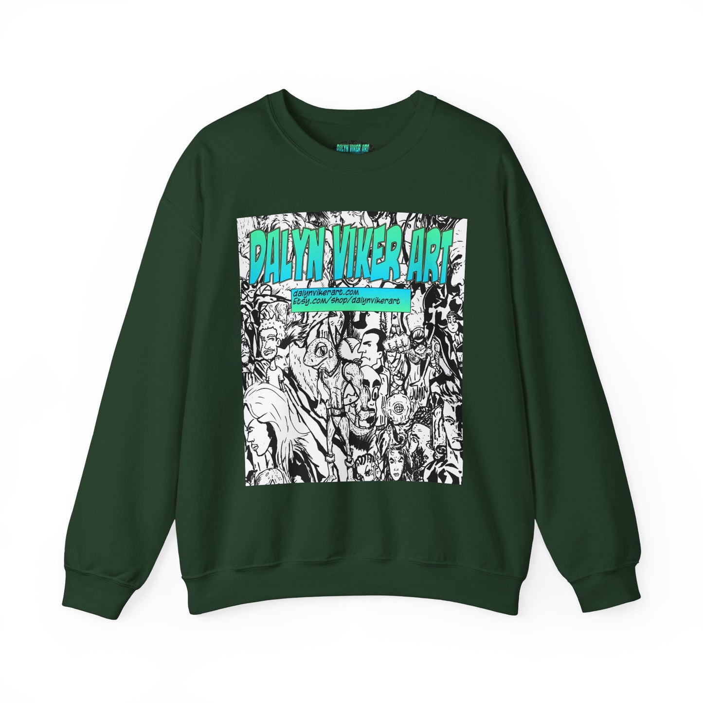 Graphic Art Crewneck Sweatshirt - Dalyan Viker Art Edition